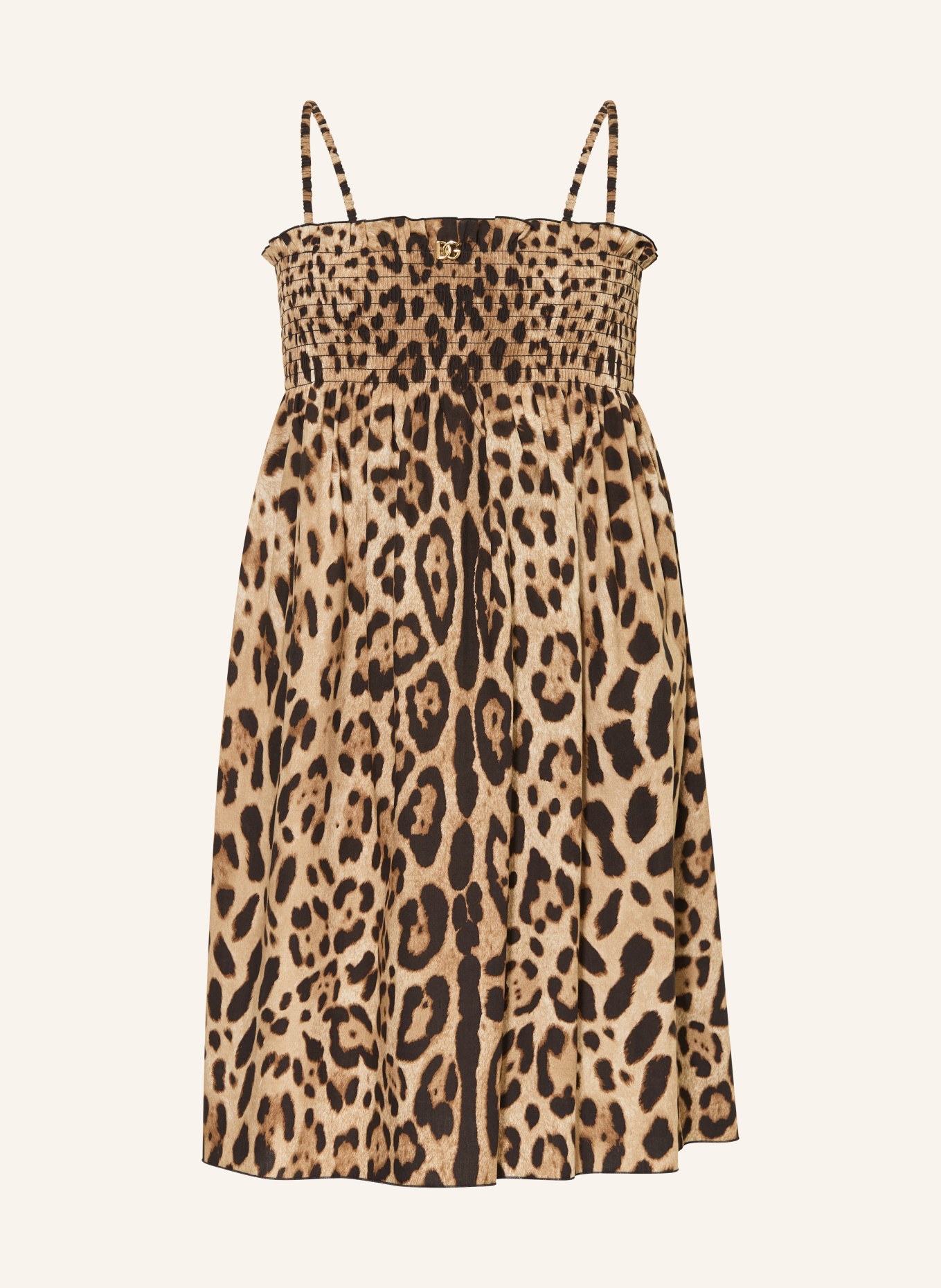 DOLCE & GABBANA sukienka: BRĄZOWY / JASNOBRĄZOWY / CZARNY