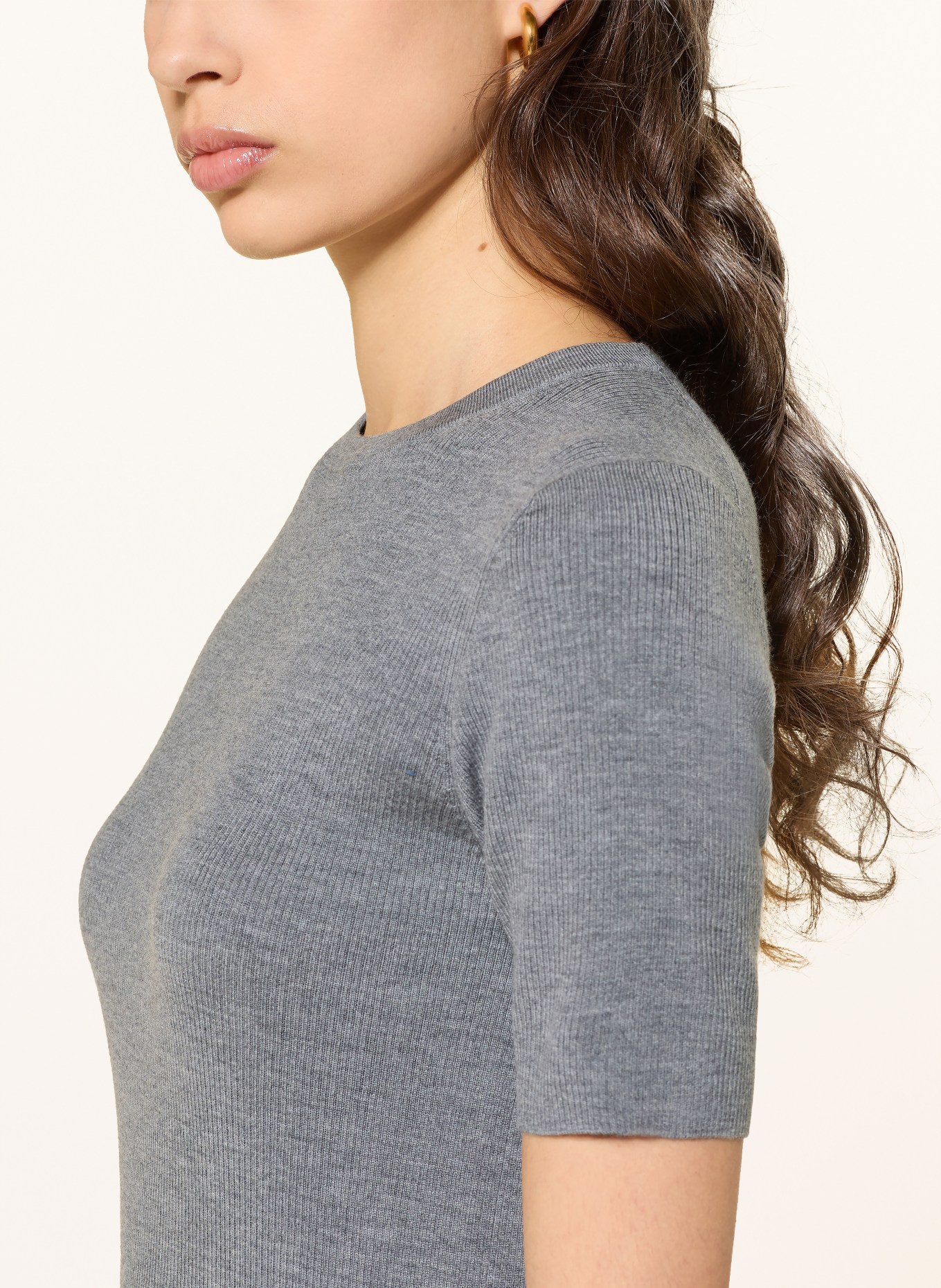 ALLUDE Strickshirt: GRAU
