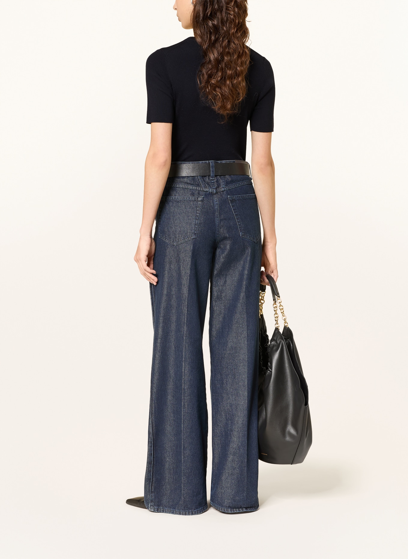 ALLUDE koszulka z dzianiny: GRANATOWY