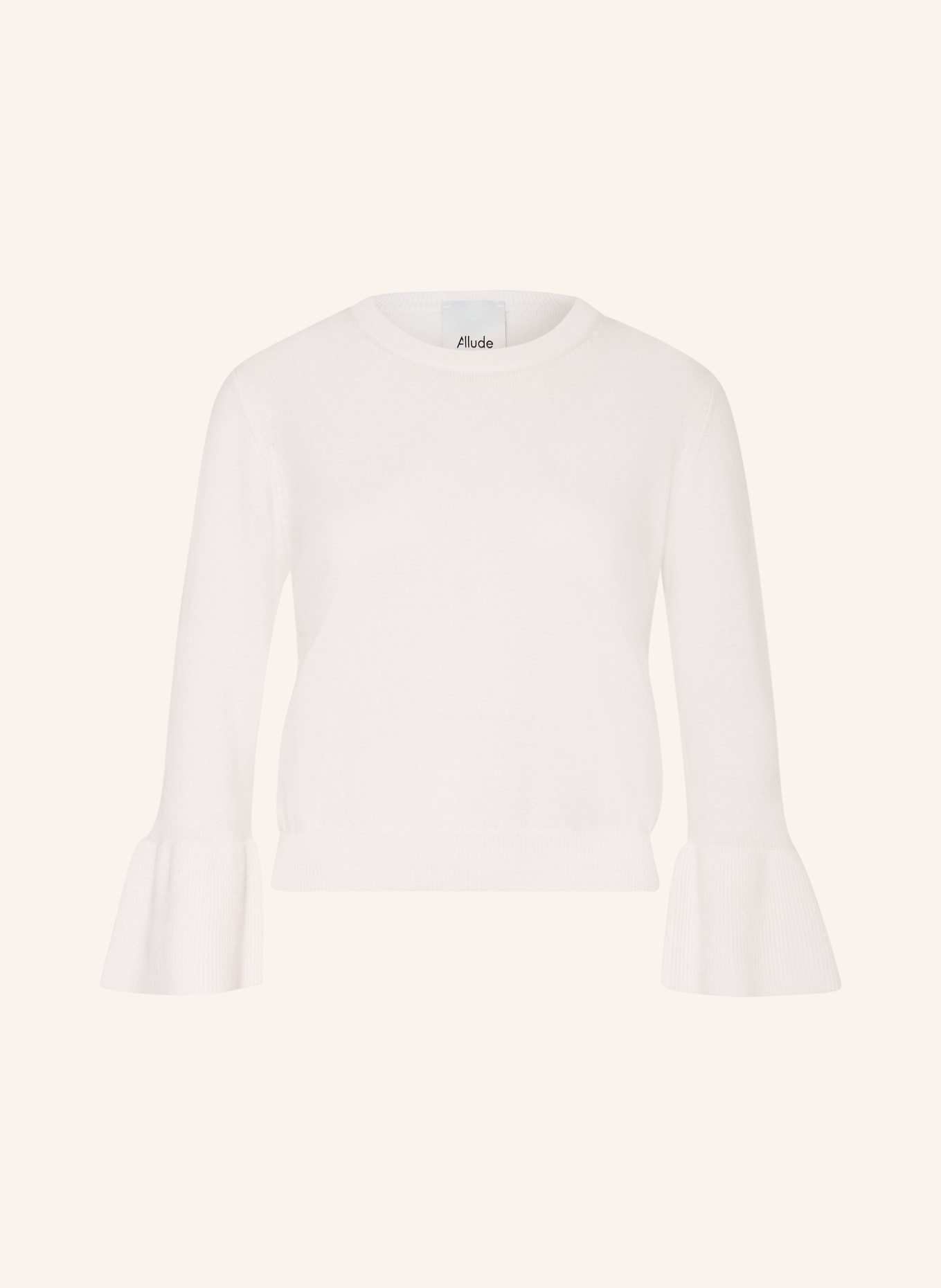 ALLUDE Svetr s kašmírem: BÍLÁ