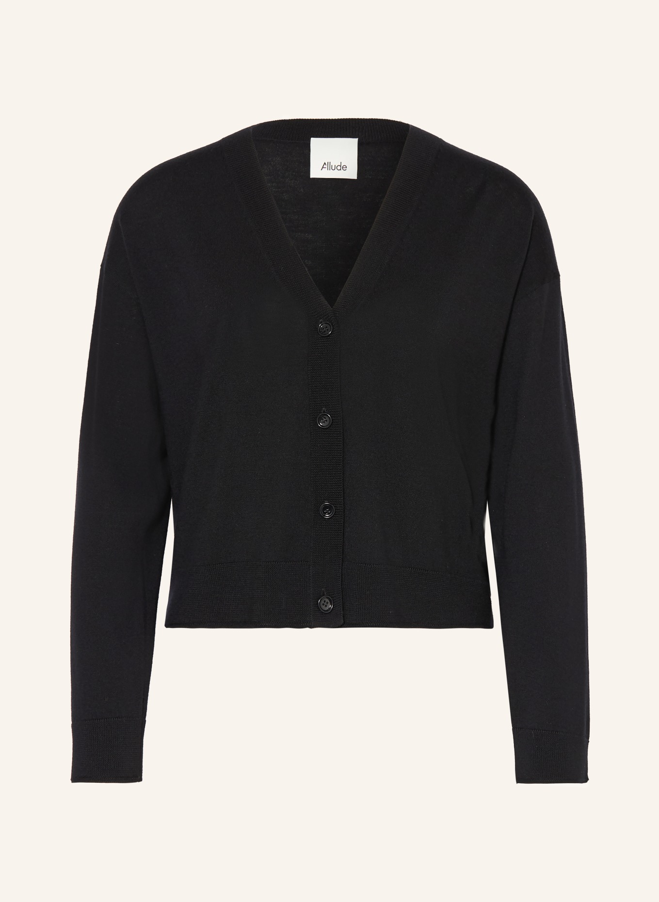 ALLUDE Strickjacke: SCHWARZ