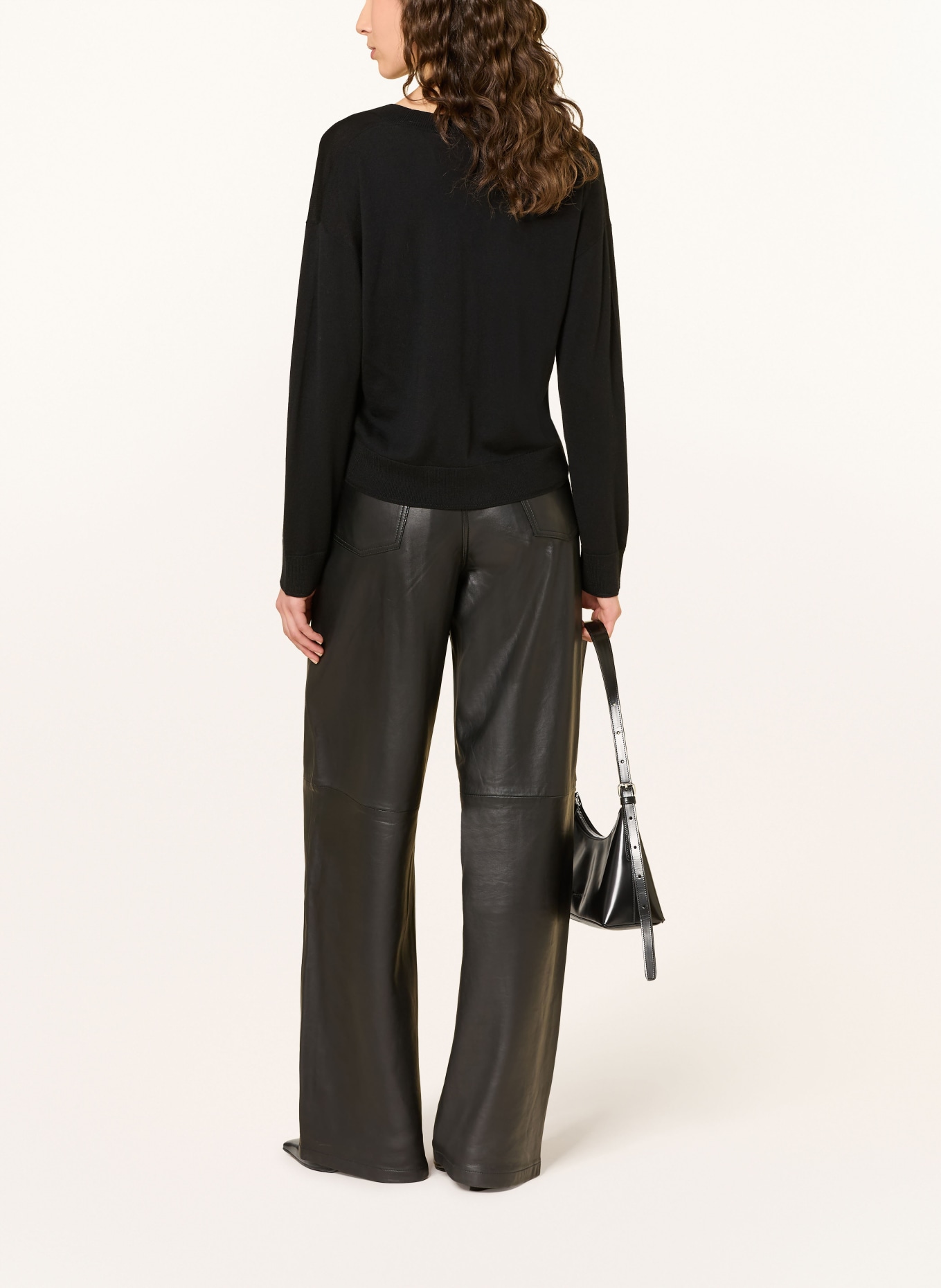 ALLUDE Strickjacke: SCHWARZ