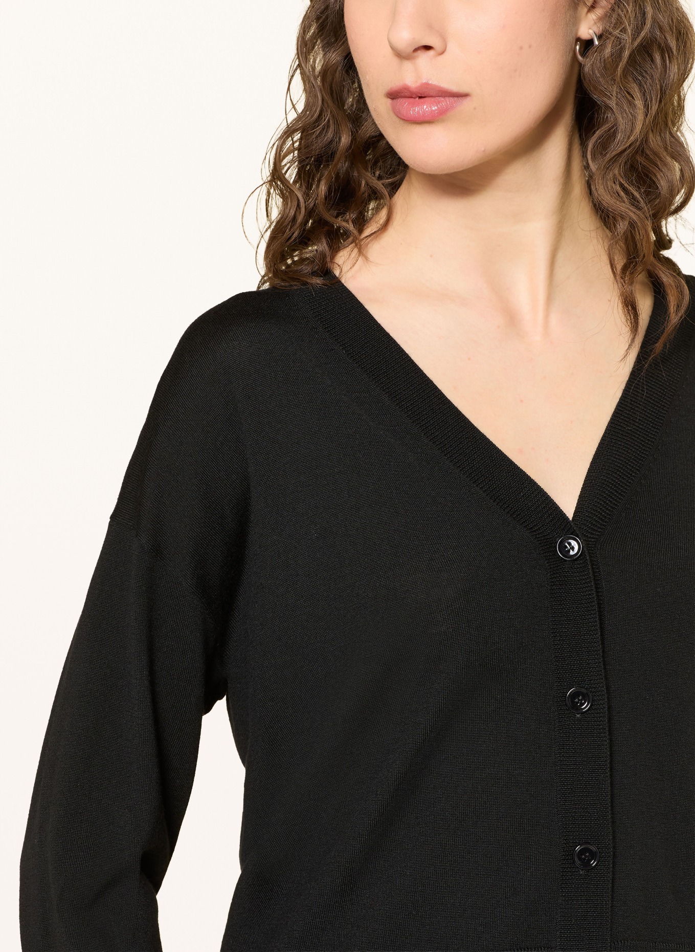 ALLUDE Strickjacke: SCHWARZ