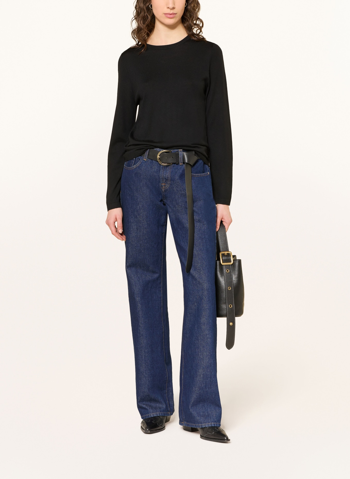 ALLUDE svetr: ČERNÁ