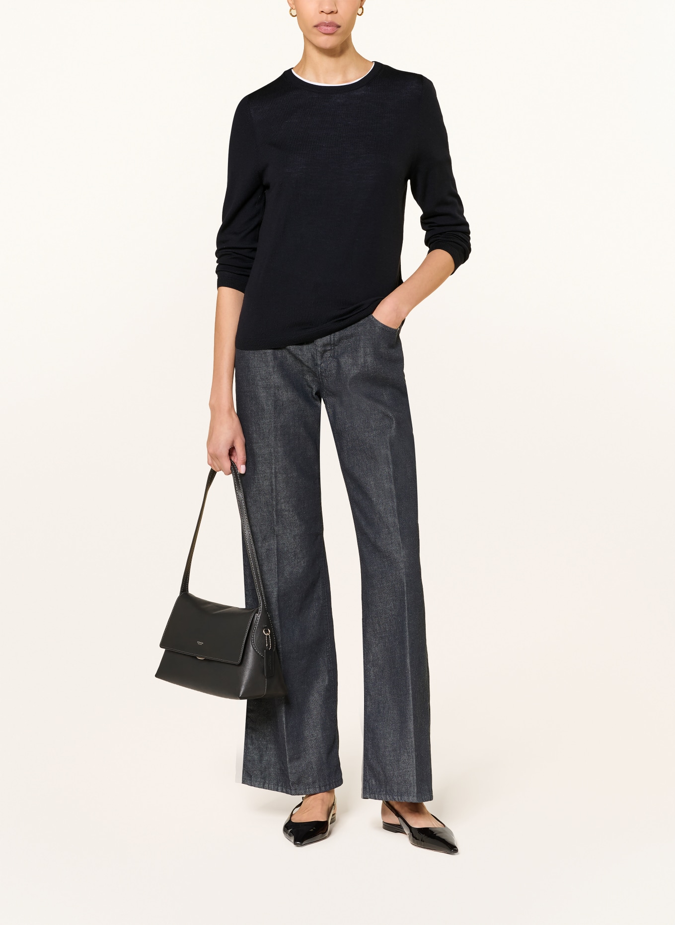 ALLUDE sweater: DARK BLUE