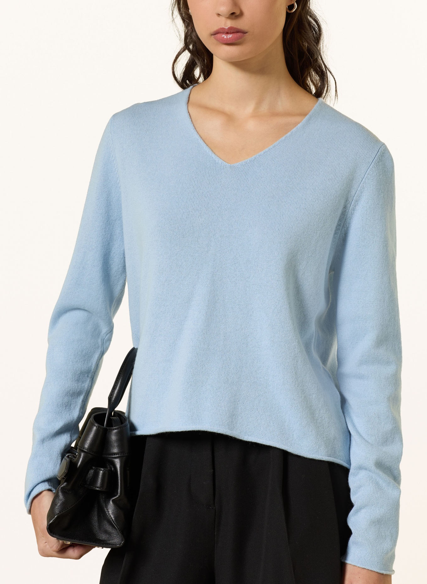ALLUDE Pullover mit Cashmere: HELLBLAU