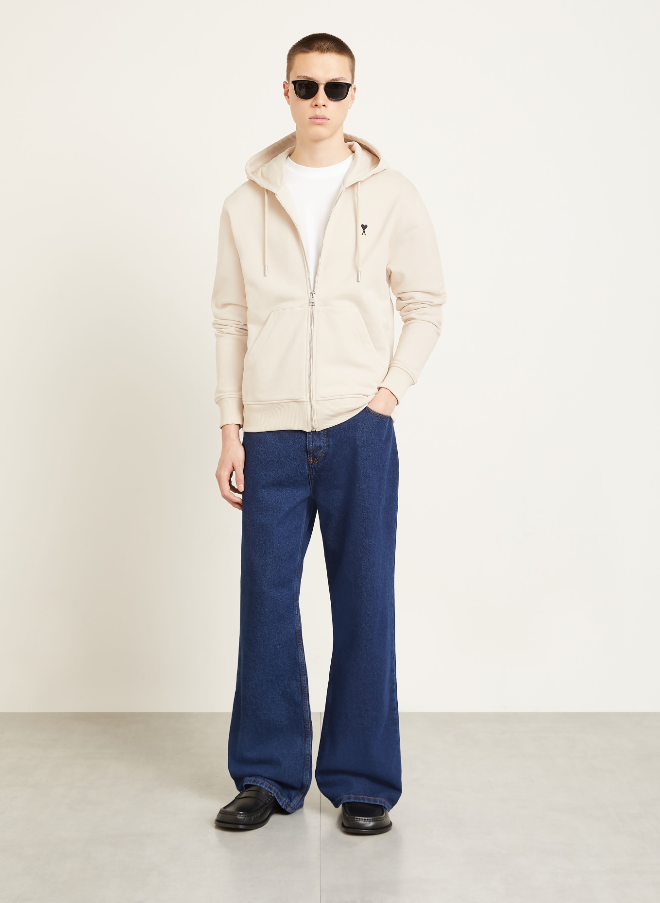 AMI PARIS Sweatjacke: BEIGE