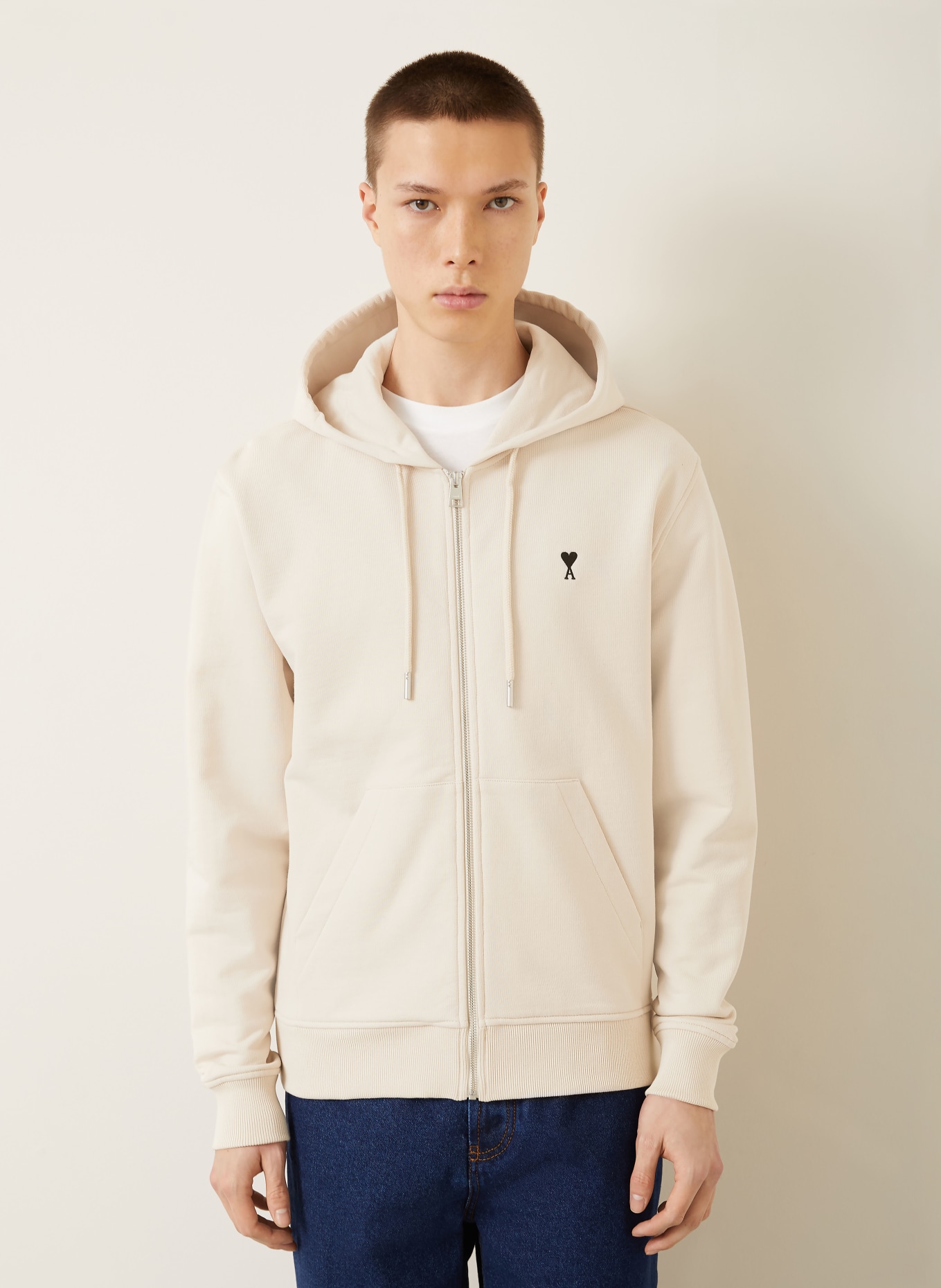 AMI PARIS Sweatjacke: BEIGE