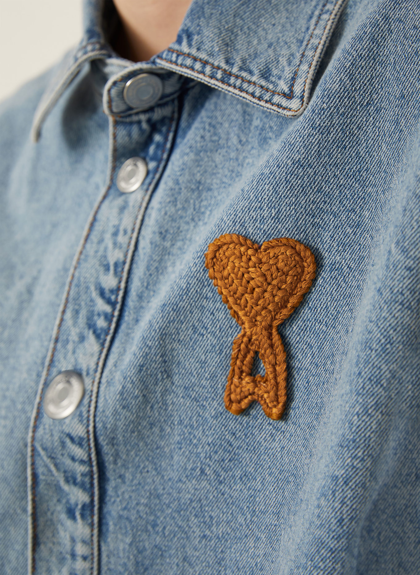 AMI PARIS Jeans-Overjacket: HELLBLAU