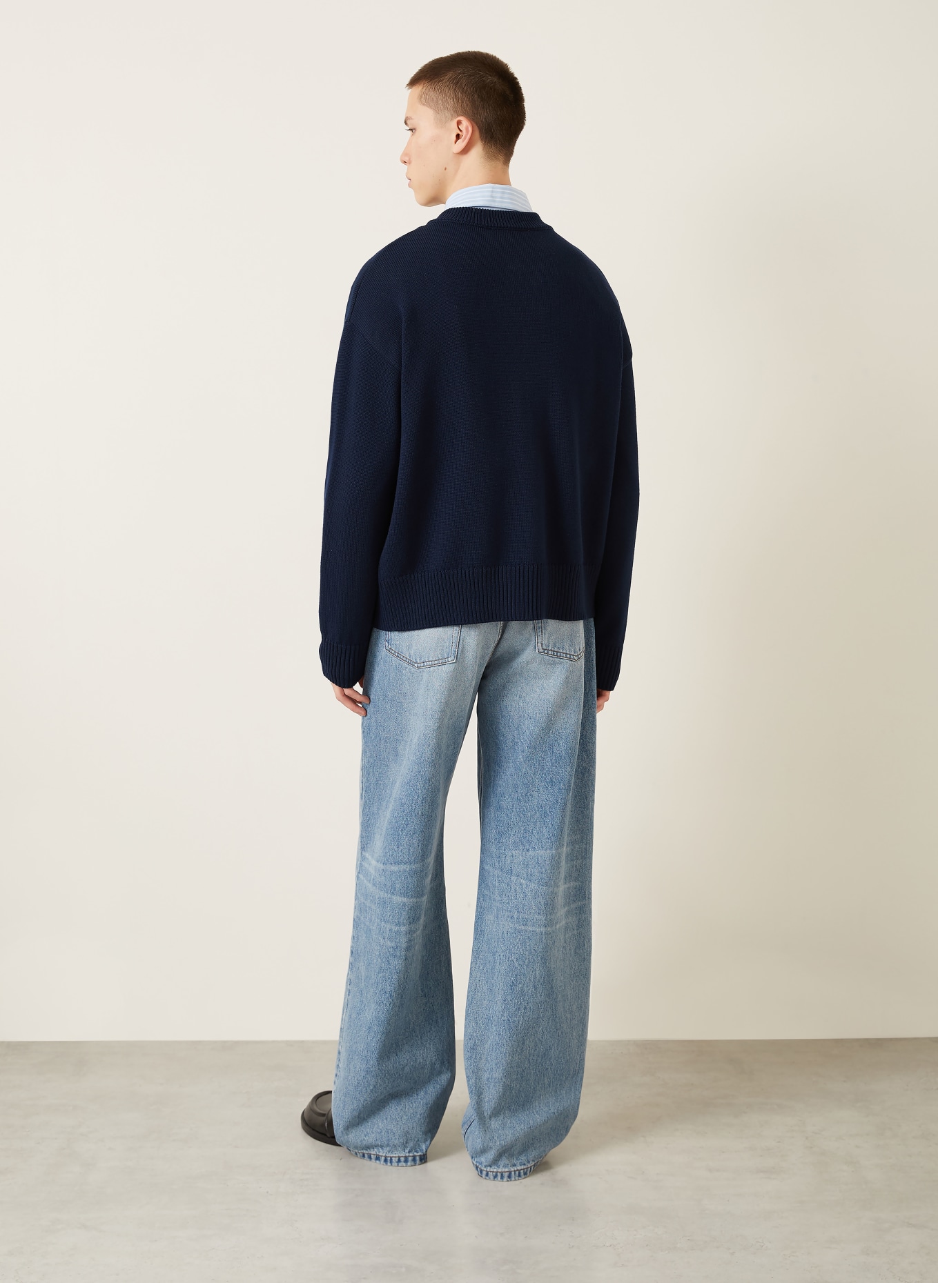 AMI PARIS Strickjacke: DUNKELBLAU