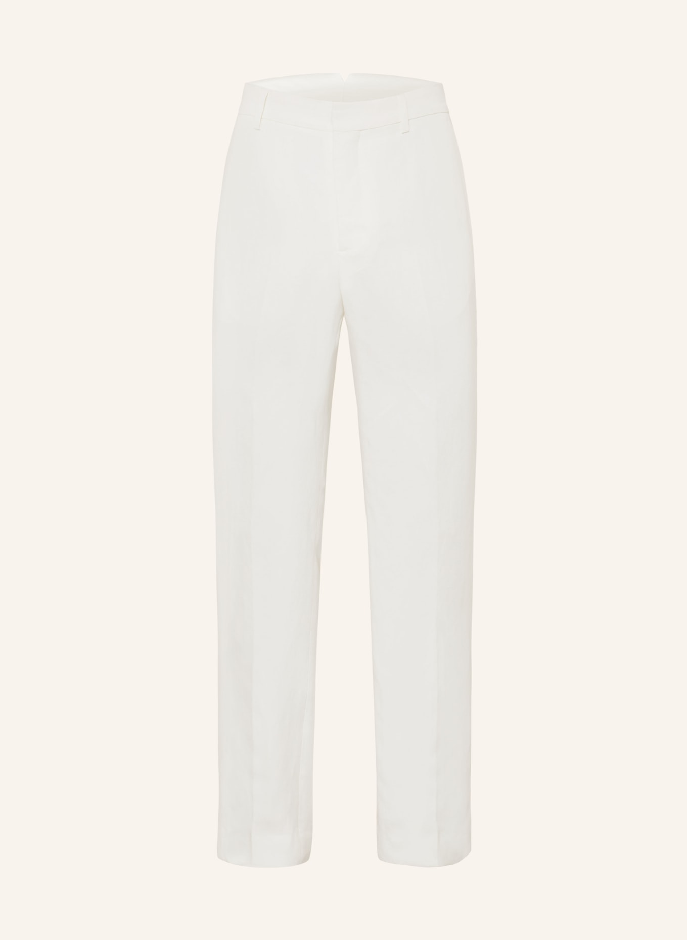 AMI PARIS Pantalon coupe classique avec lin: ÉCRU