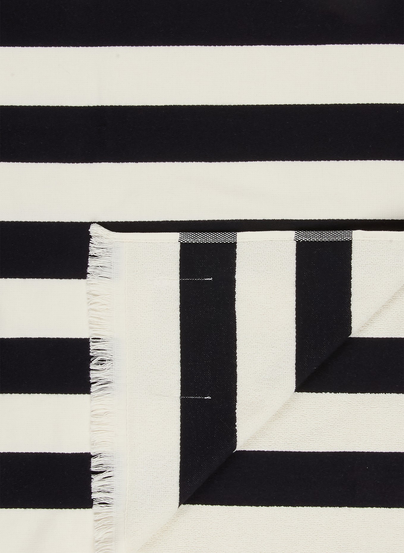 AMI PARIS Strandtuch: SCHWARZ / CREME