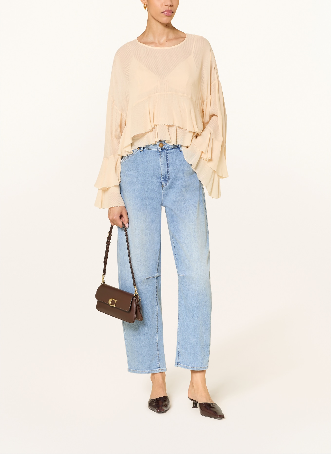 SEDUCTIVE Dżinsy z szerokimi nogawkami MICKIE: 820 USED BLUE