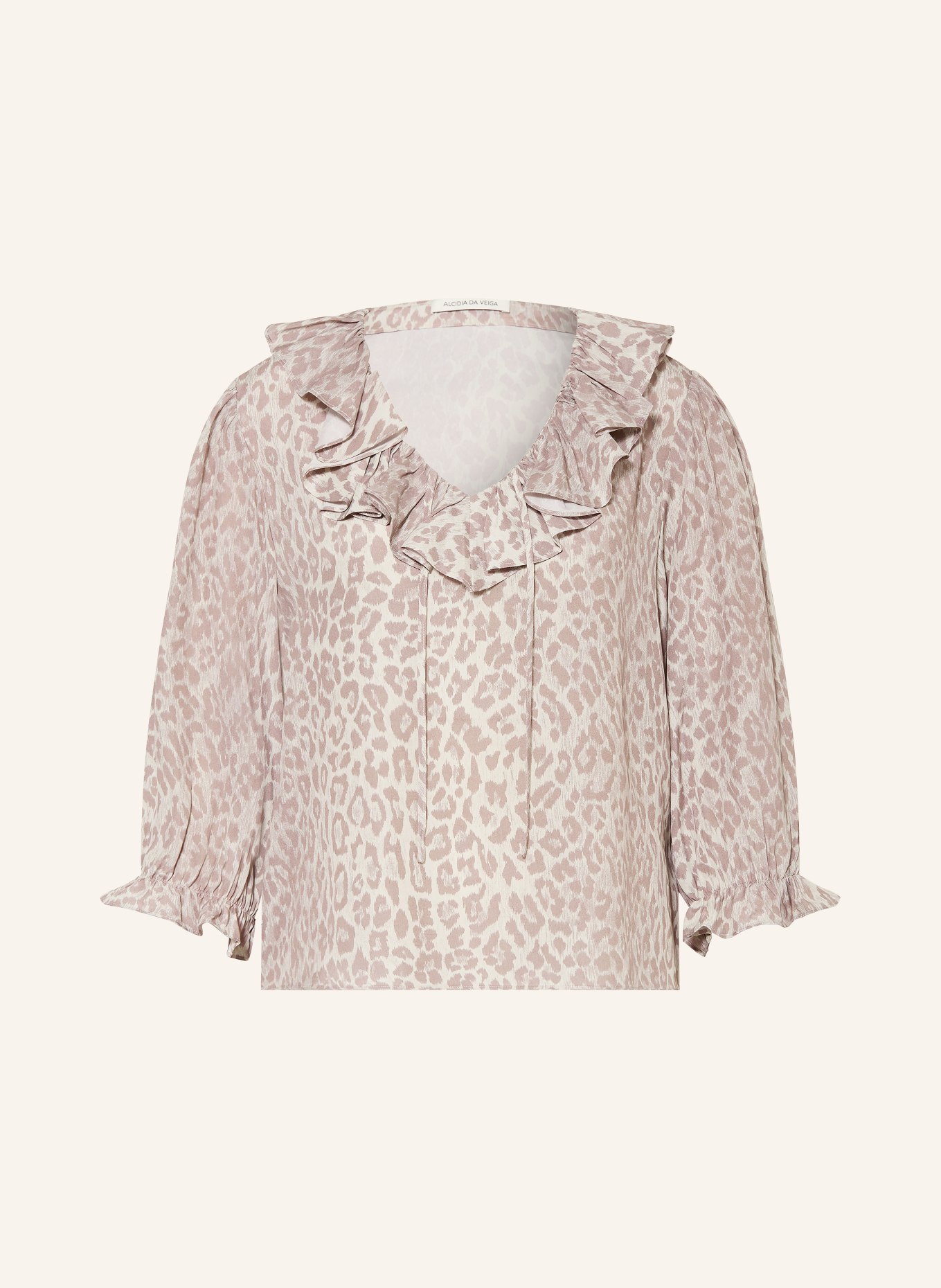 Alcidia da Veiga Blusenshirt mit Seide und 3/4-Arm: TAUPE / GRAU