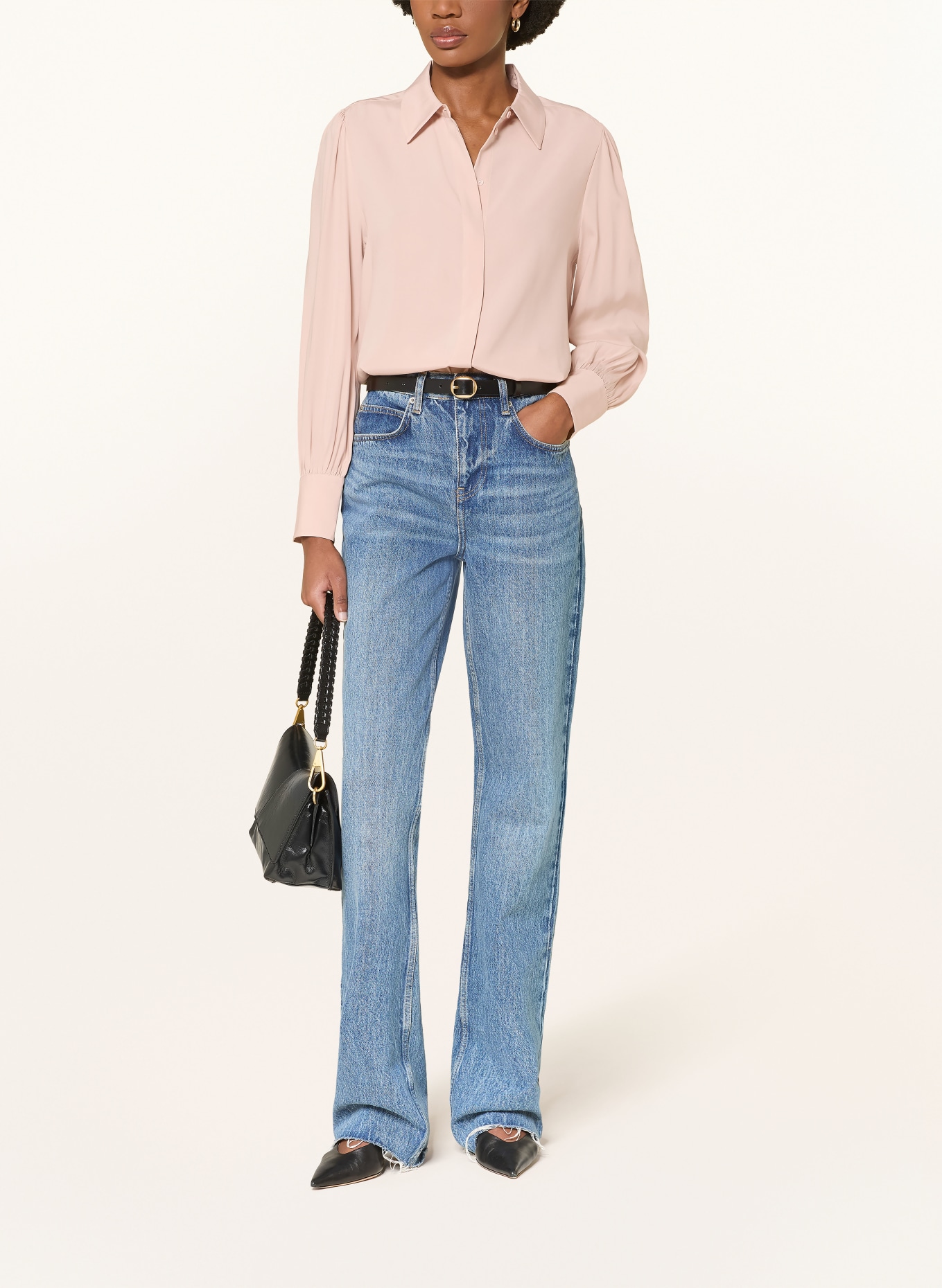 Alcidia da Veiga Silk shirt blouse: LIGHT ORANGE