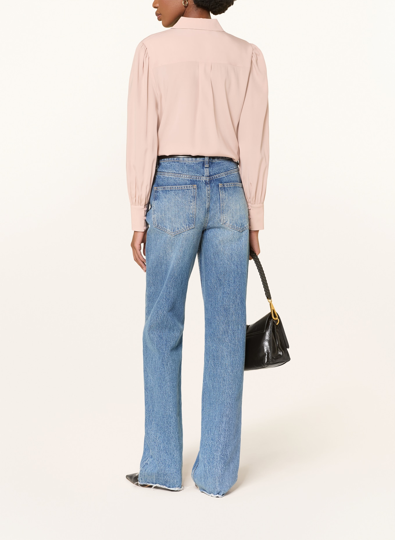 Alcidia da Veiga Silk shirt blouse: LIGHT ORANGE