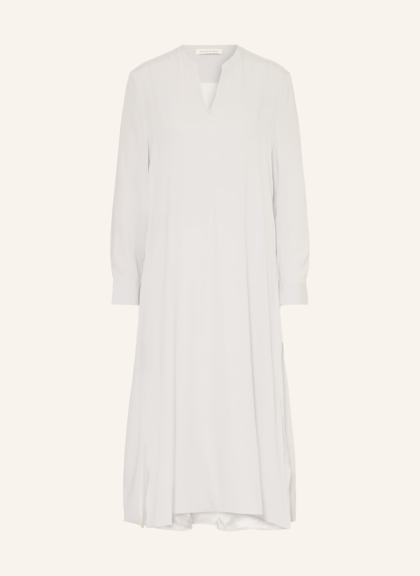 Alcidia da Veiga jedwabna sukienka: JASNOCZARY