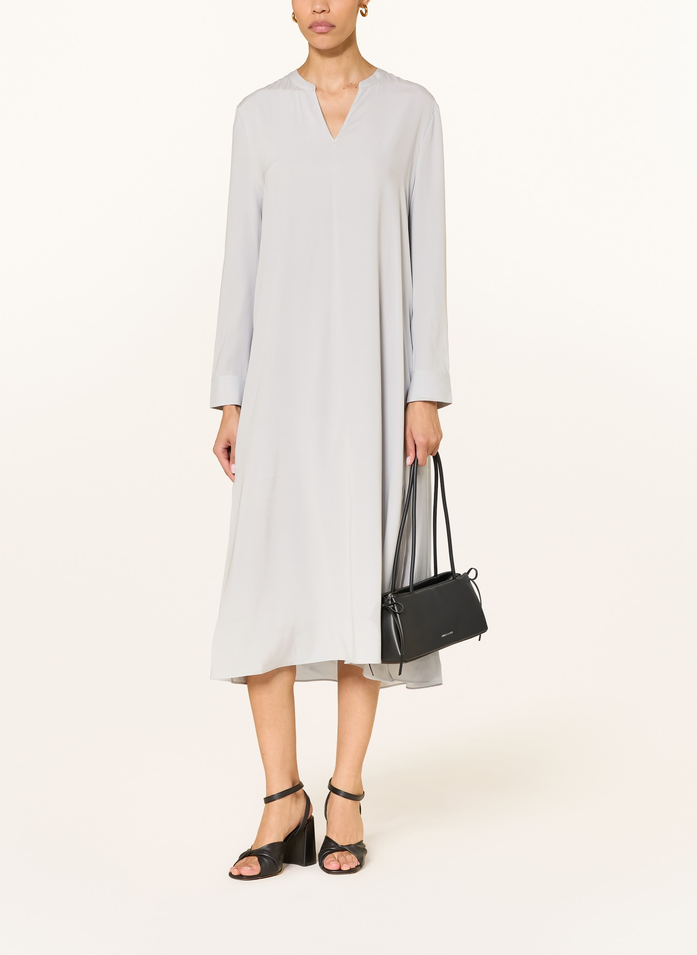 Alcidia da Veiga jedwabna sukienka: JASNOCZARY