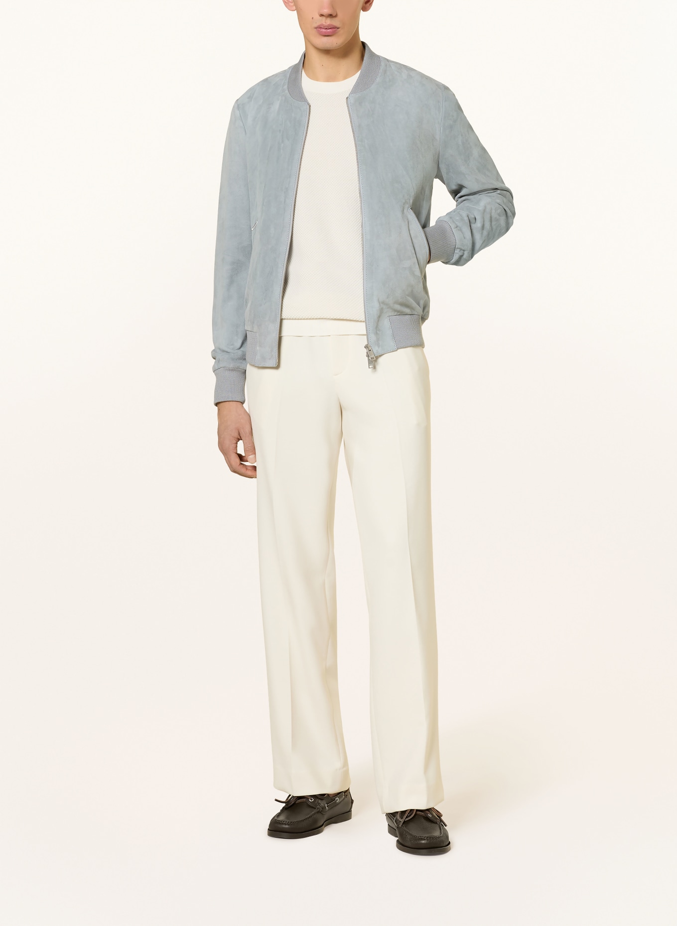 ARMA Skórzana kurtka DIDIER: JASNONIEBIESKI