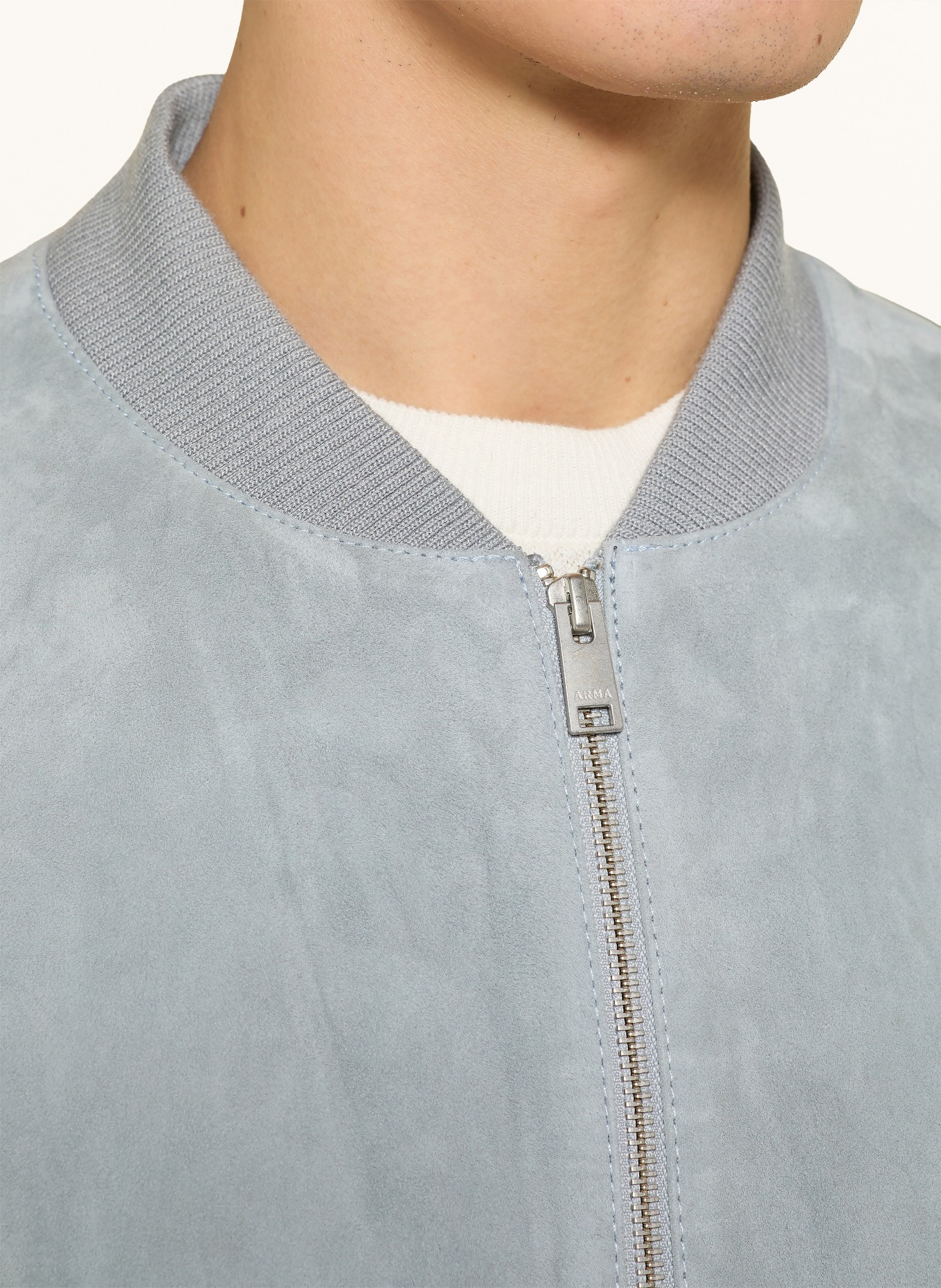 ARMA Skórzana kurtka DIDIER: JASNONIEBIESKI