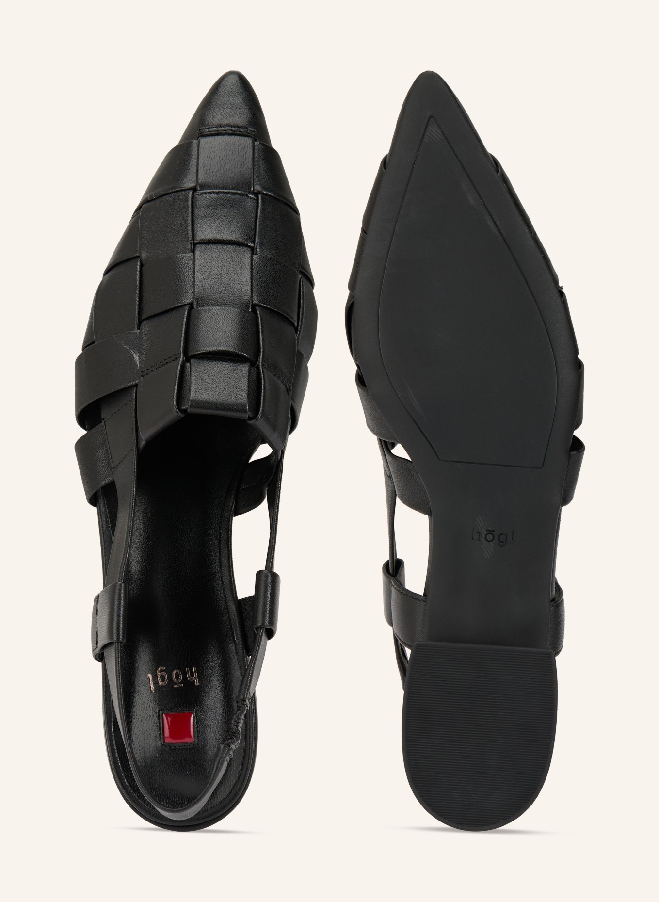 Högl sling ballerinas: BLACK