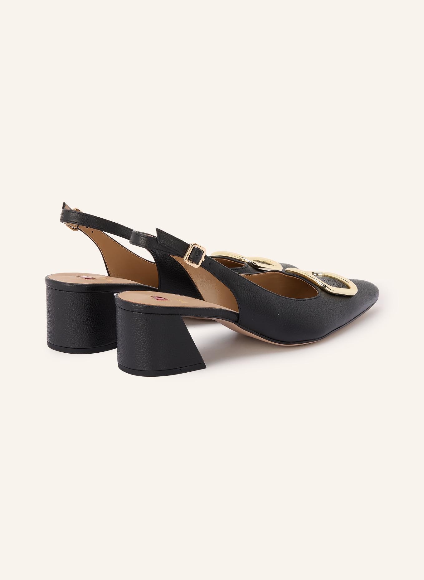 Högl Slingpumps: SCHWARZ / GOLD