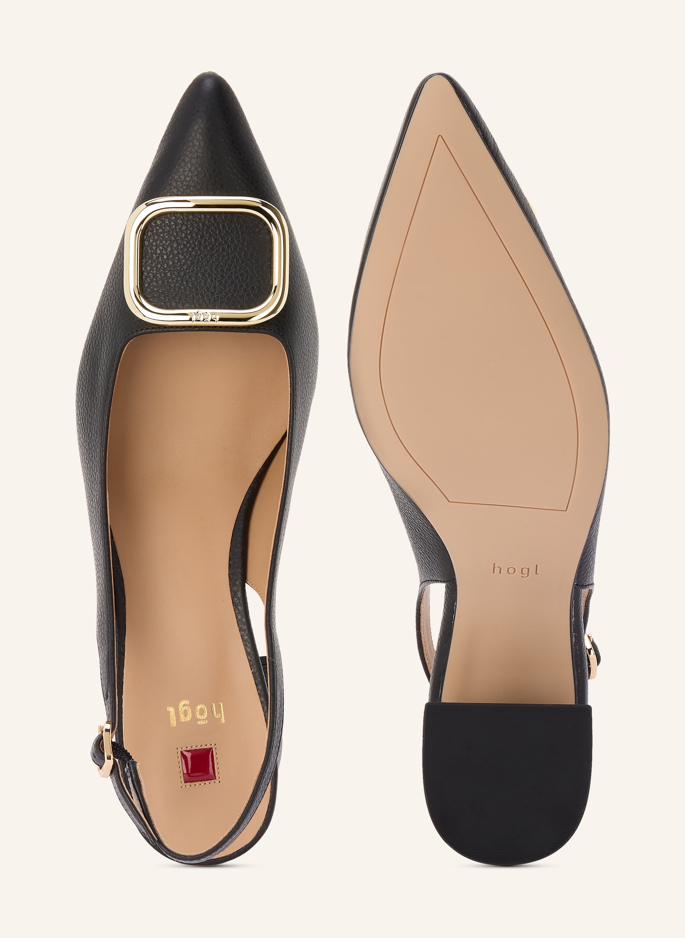 Högl Slingpumps: SCHWARZ / GOLD