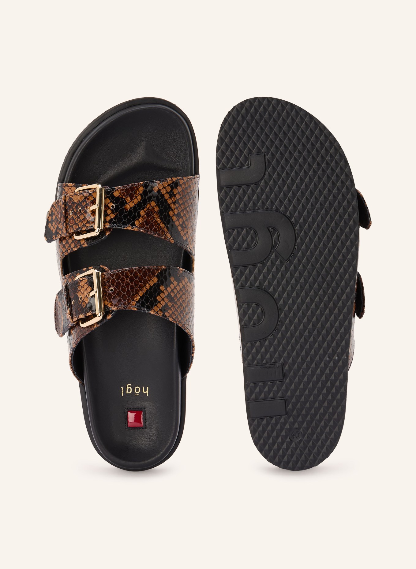 Högl mules: DARK BROWN