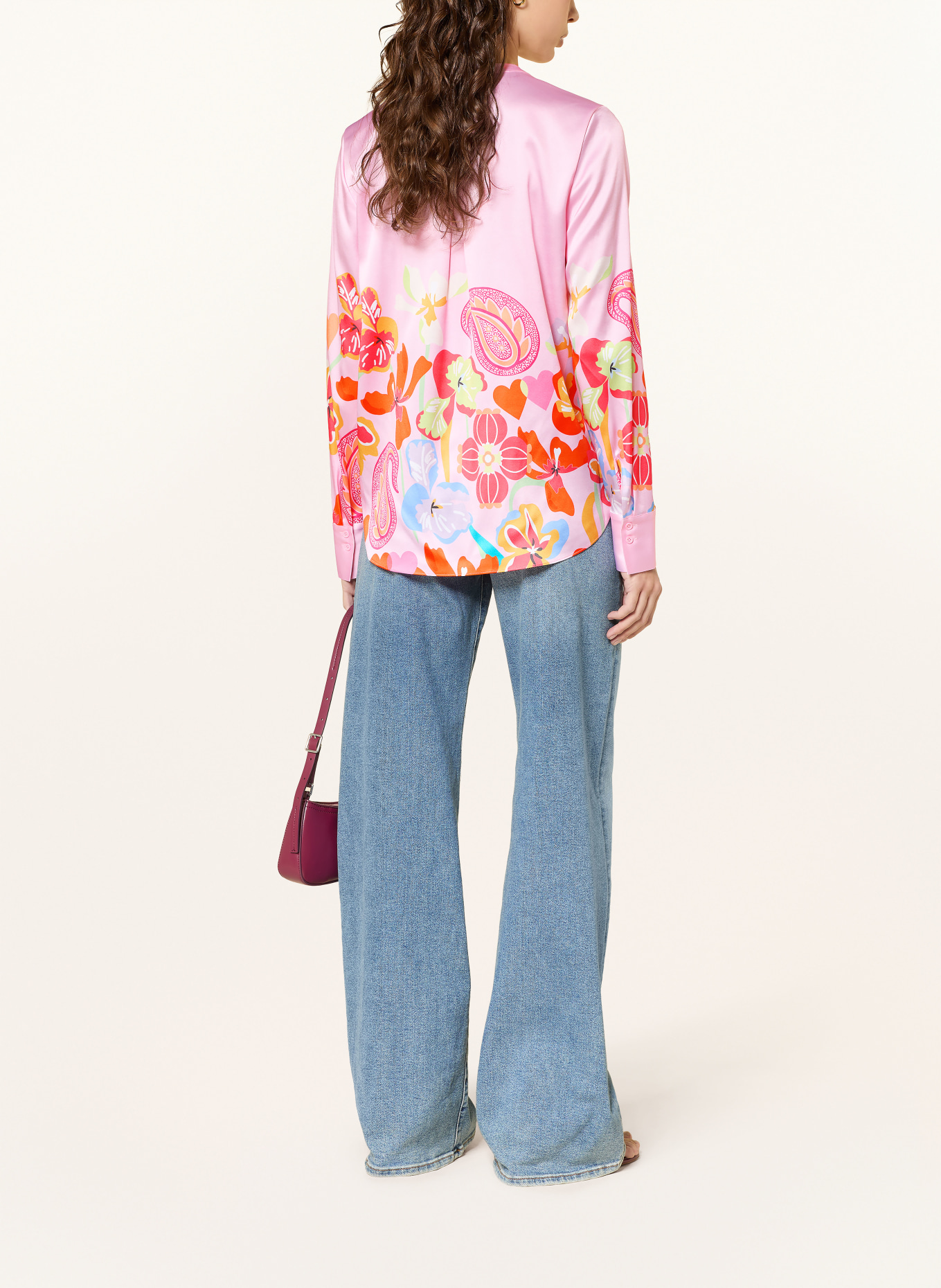 HERZENS Hedvábná halenka: RŮŽOVÁ / ORANŽOVÁ / ŽLUTÁ