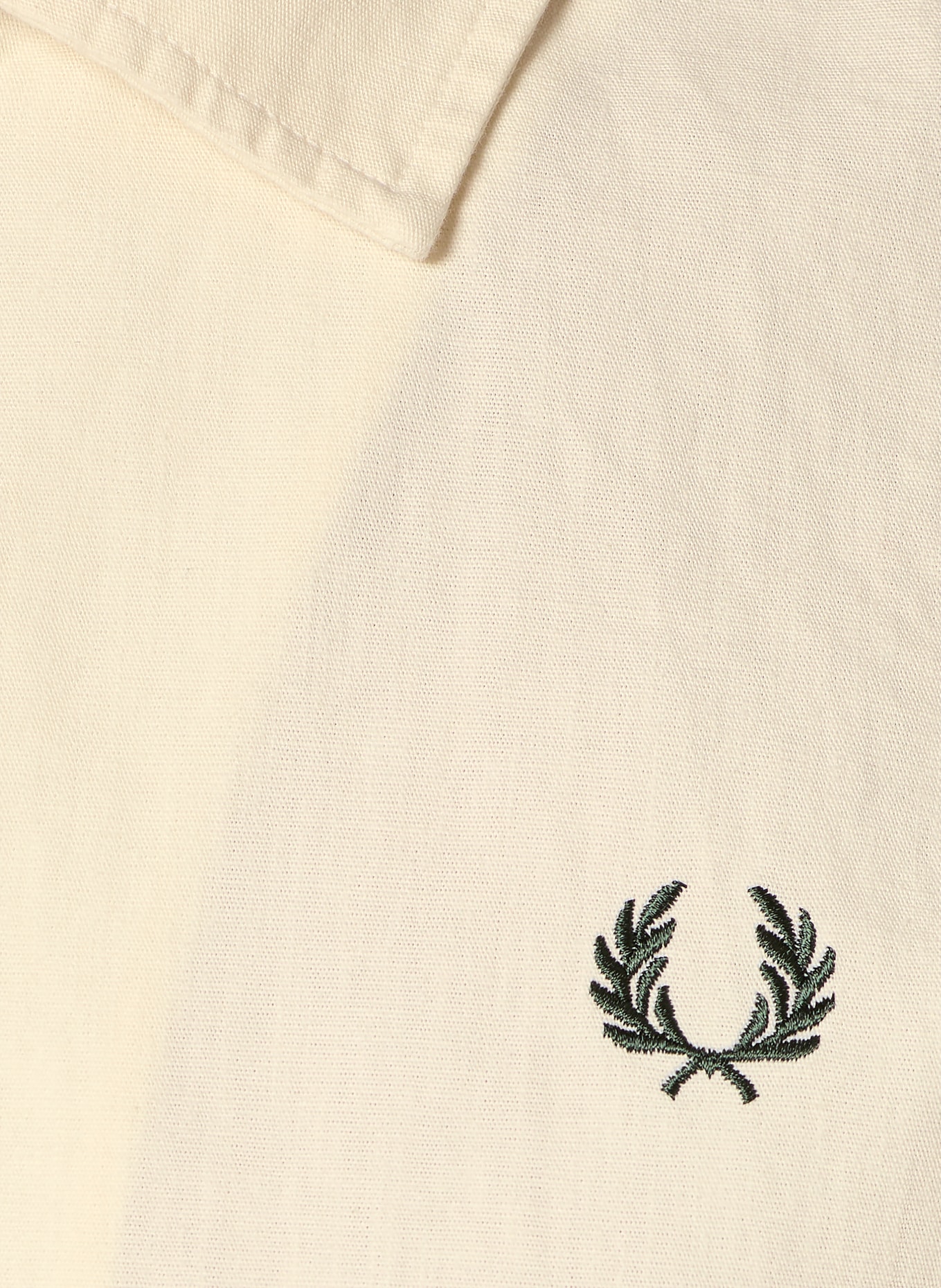 FRED PERRY Short-sleeved Comfort Fit shirt: ECRU