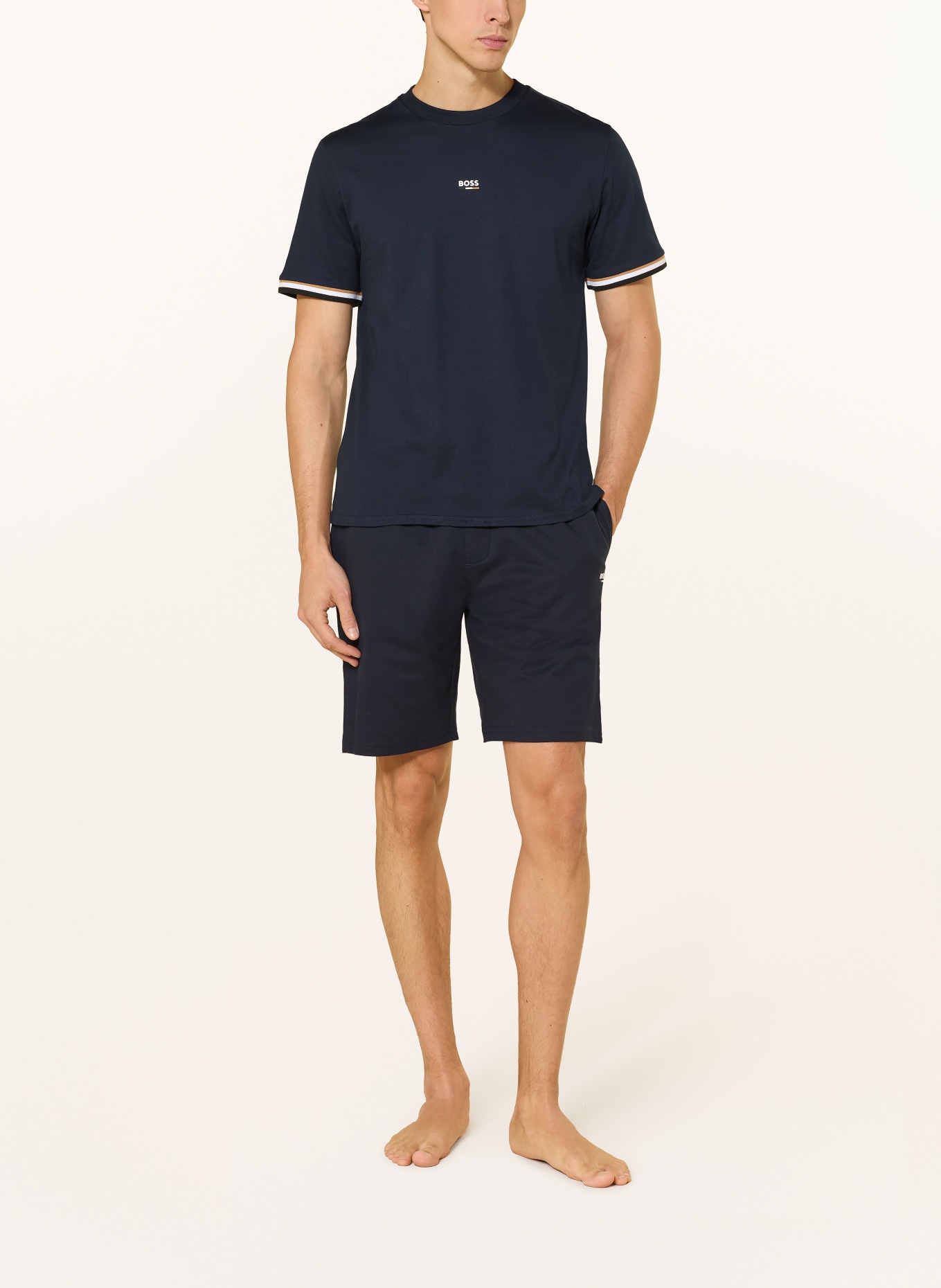 BOSS Lounge-Sweatshorts ICONIC: DUNKELBLAU