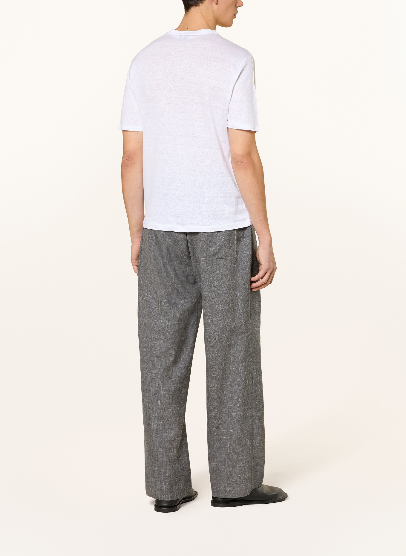 Officine Générale T-shirt z lnu: BIAŁY