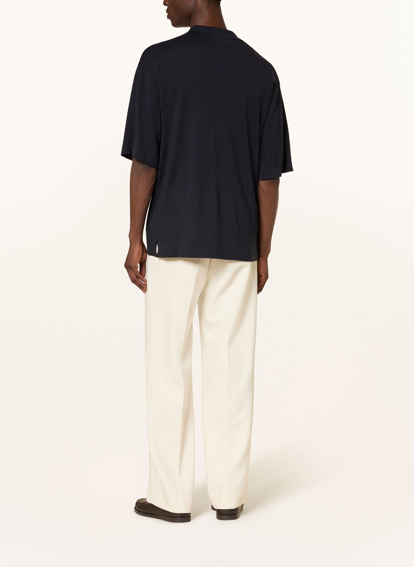 Officine Générale Polo en maille: BLEU FONCÉ