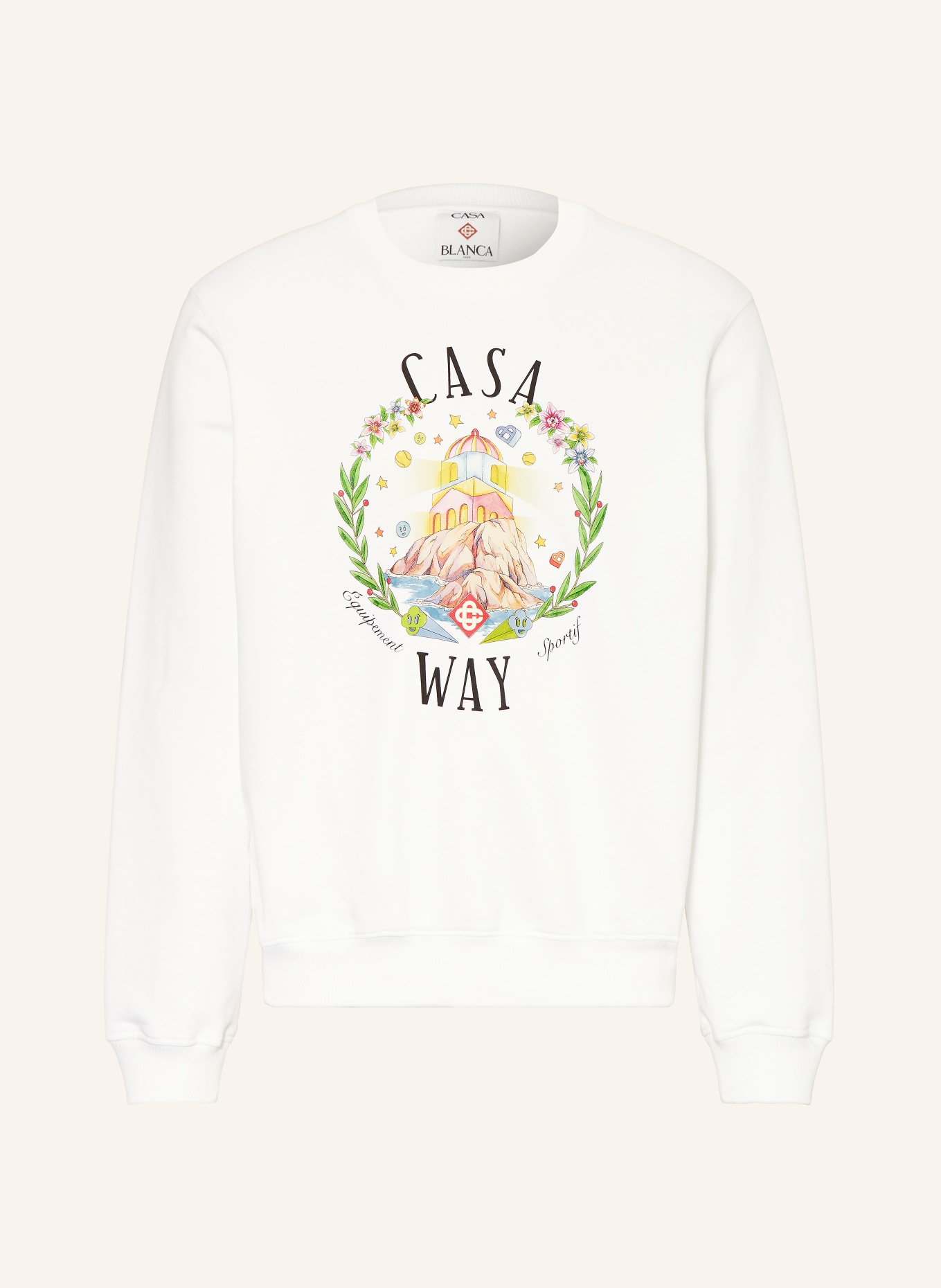 Casablanca CASA WAY sweatshirt: WHITE / GREEN / BLACK