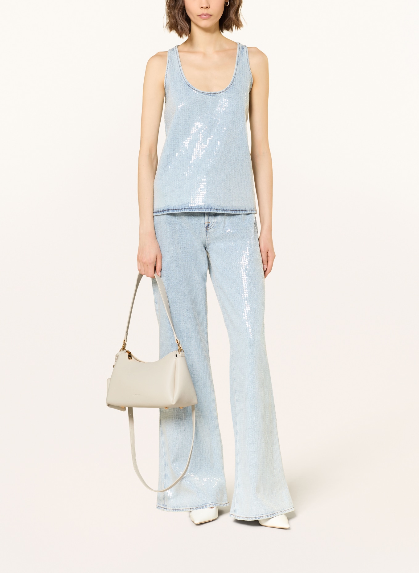 SEIDENFELT MELOY shoulder bag with pouch: CREAM