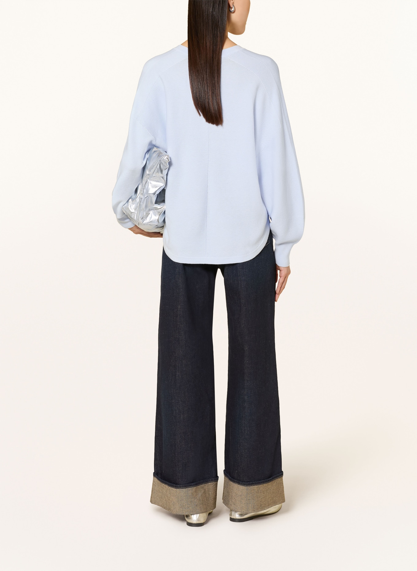 REPEAT Oversized svetr: TMAVĚ MODRÁ