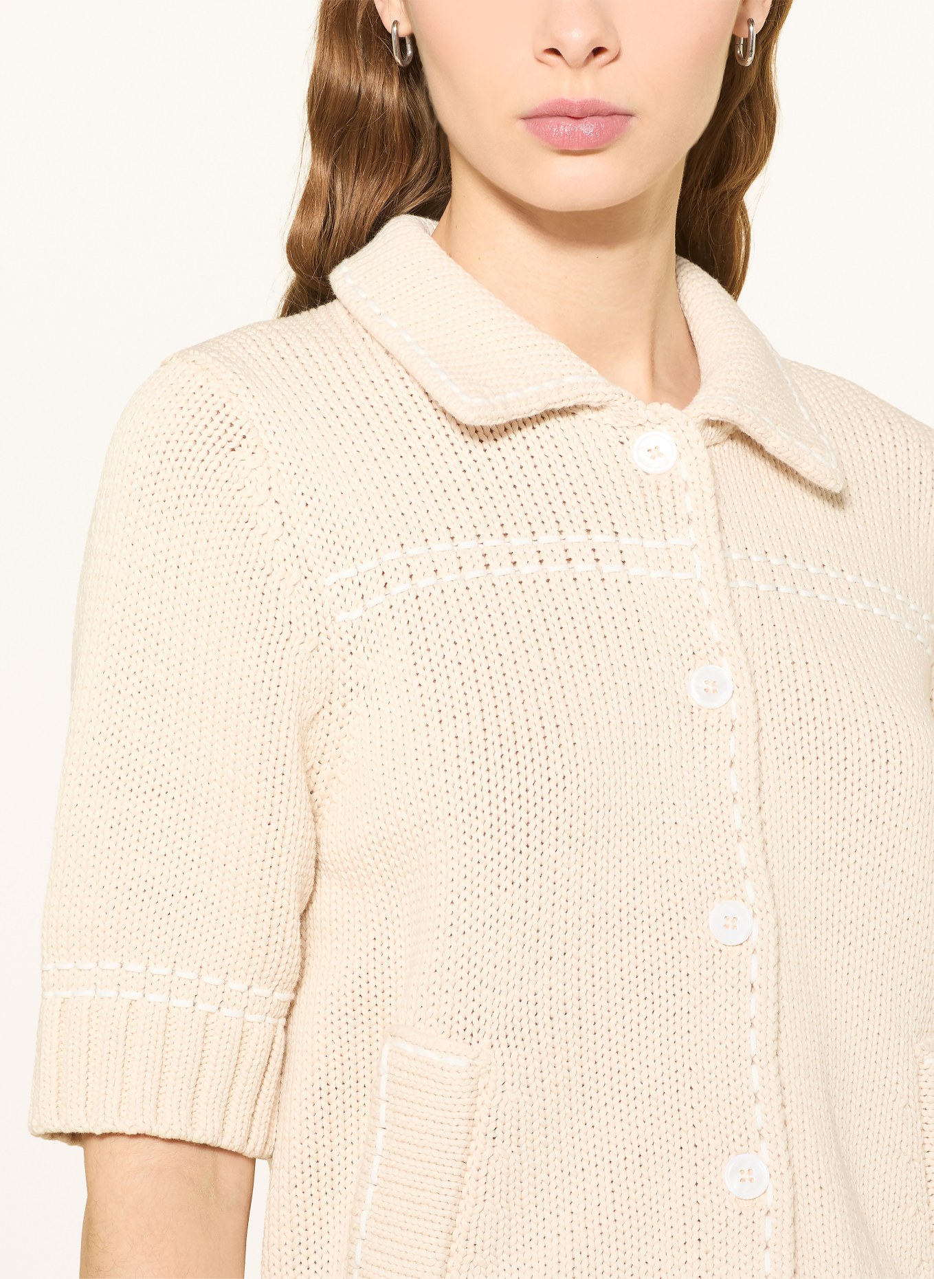 REPEAT Strickjacke: CREME