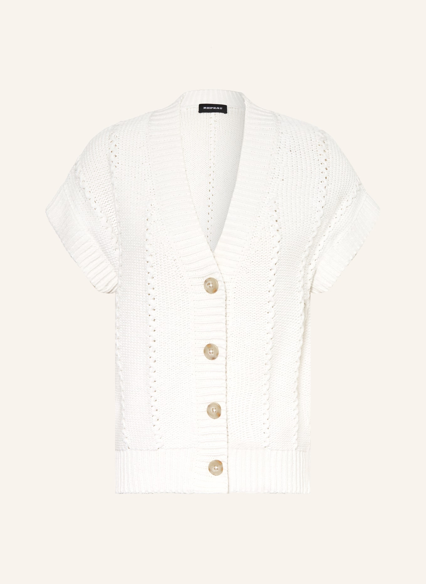 REPEAT Strickweste: WEISS