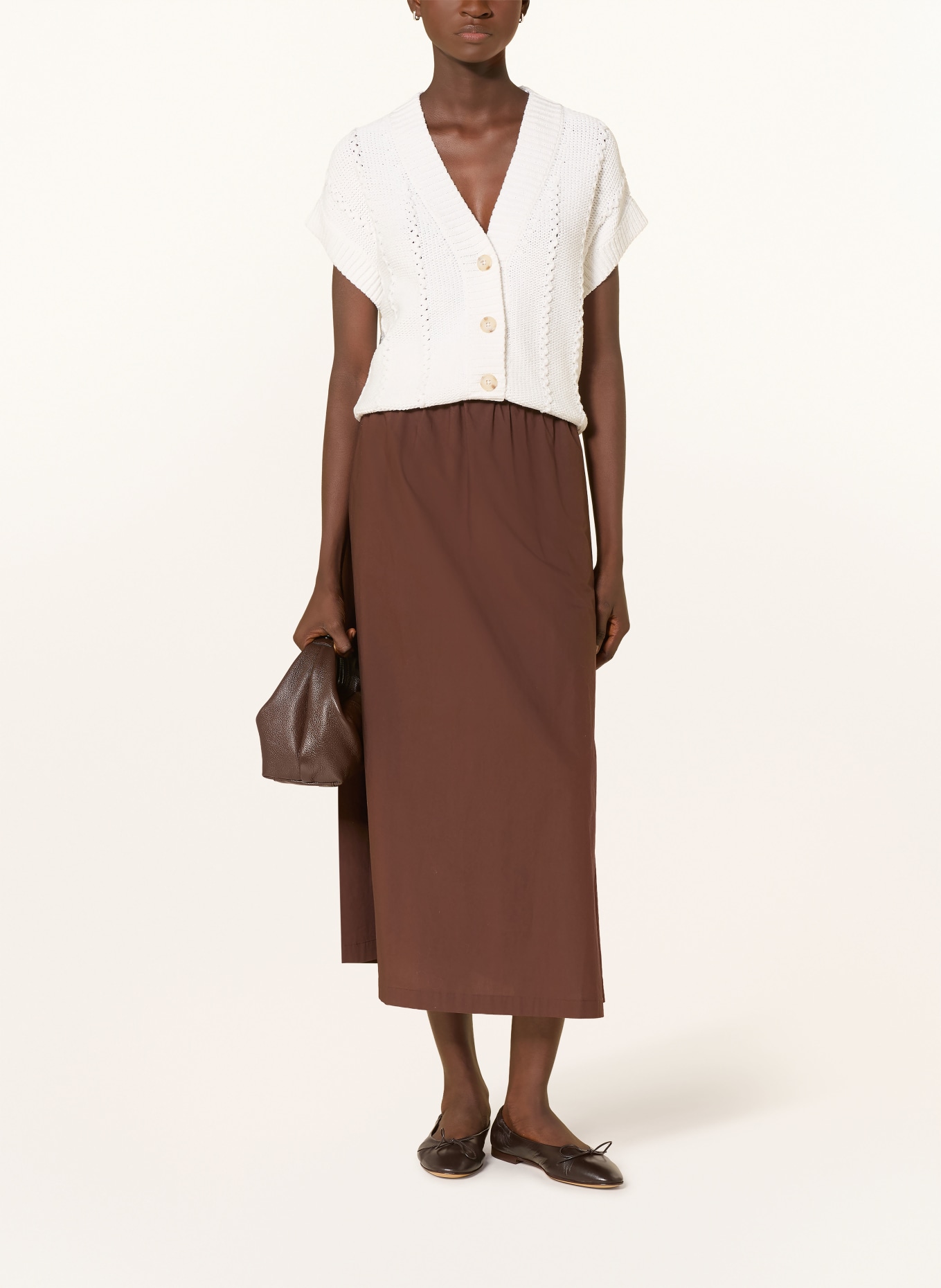 REPEAT Strickweste: WEISS