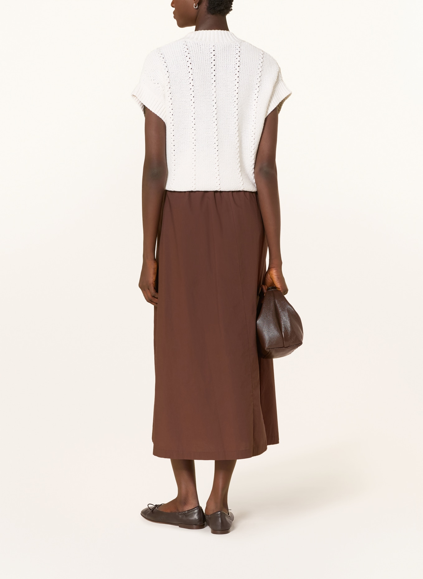 REPEAT Strickweste: WEISS