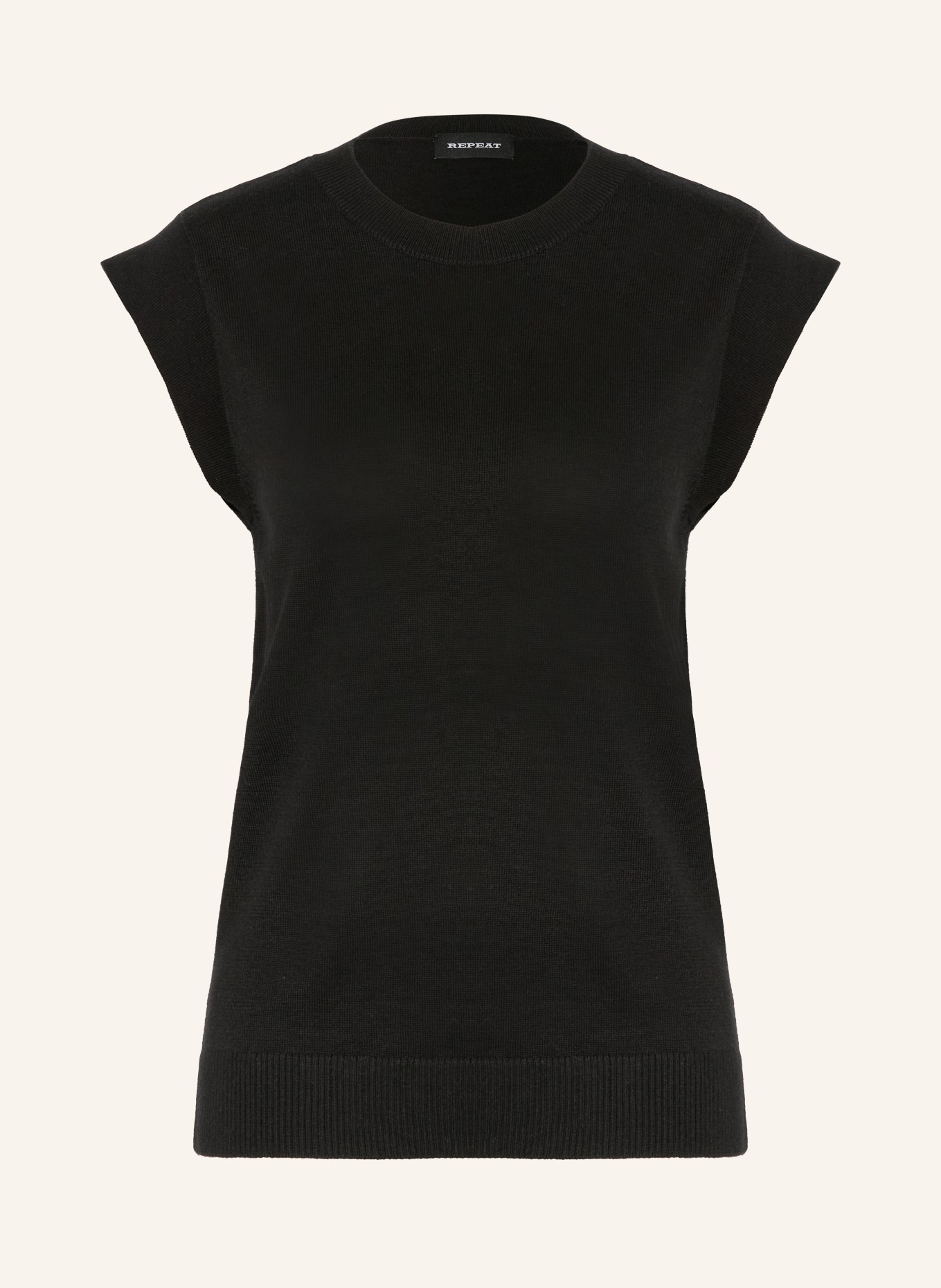 REPEAT pletený top: ČERNÁ