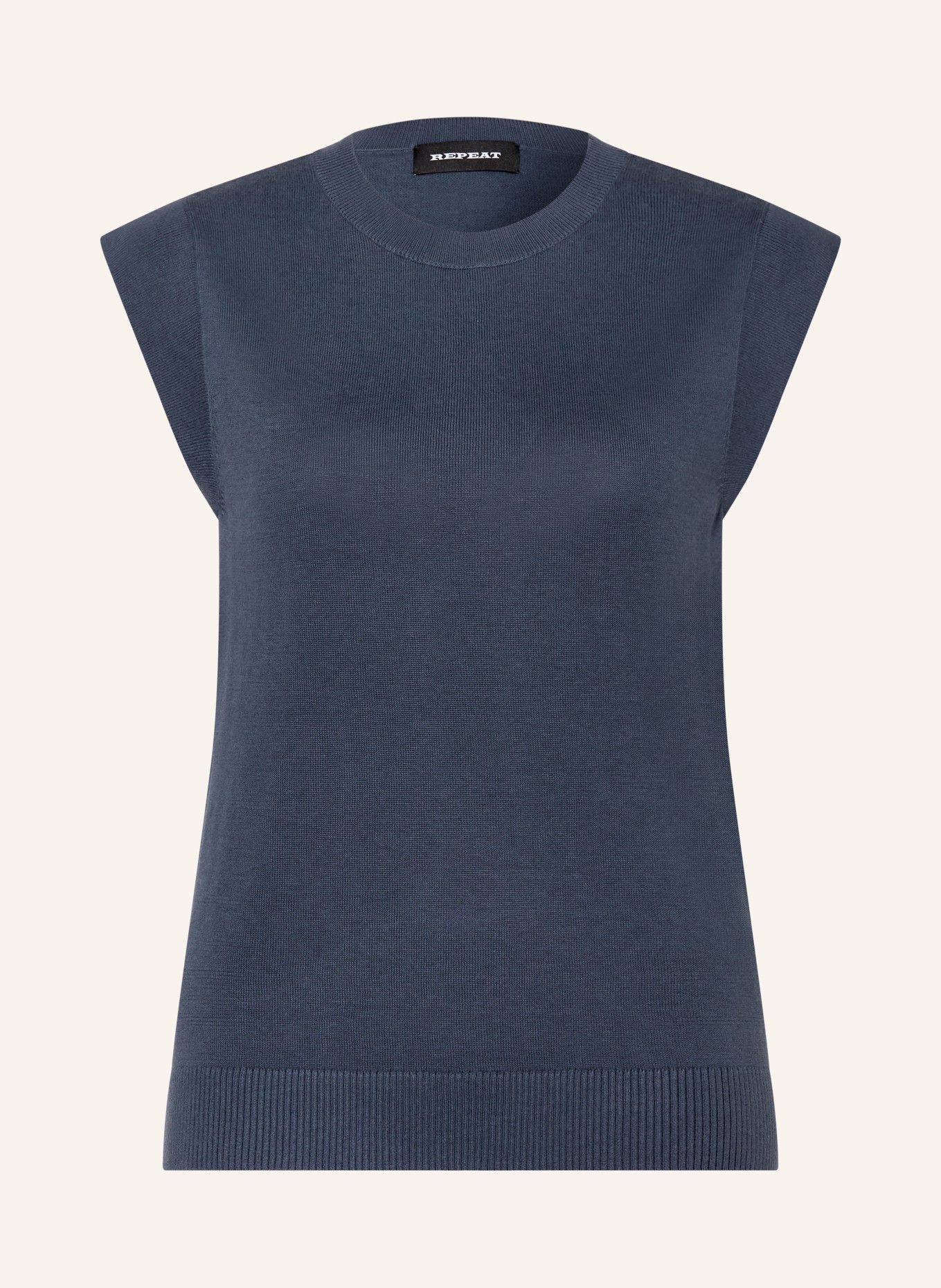 REPEAT pletený top: TMAVĚ MODRÁ