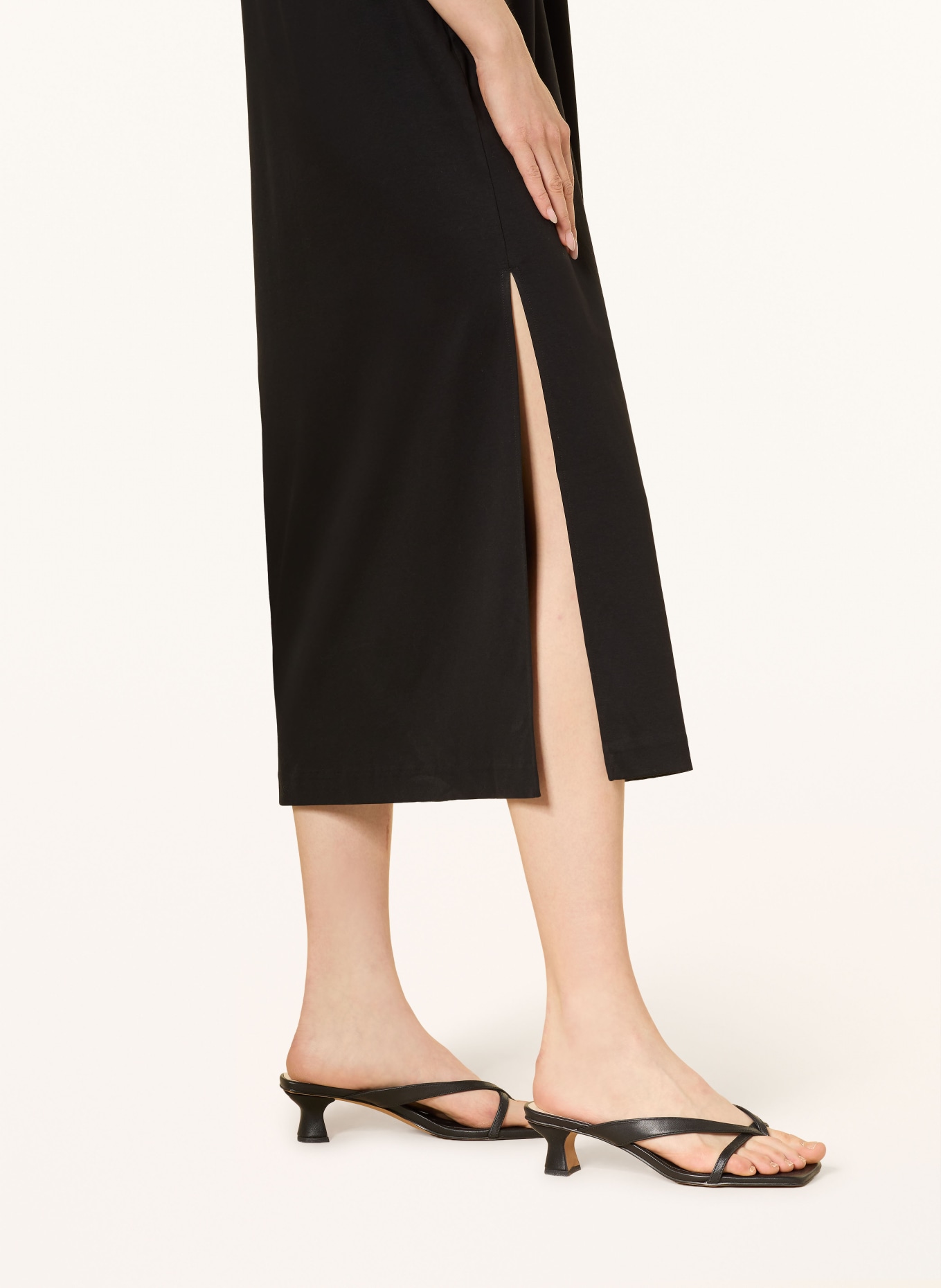 DRYKORN CALANYA jersey dress: BLACK