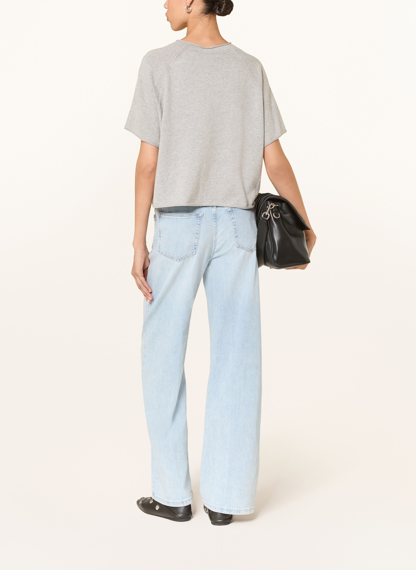 DRYKORN Pletené tričko MOENY: ŠEDÁ