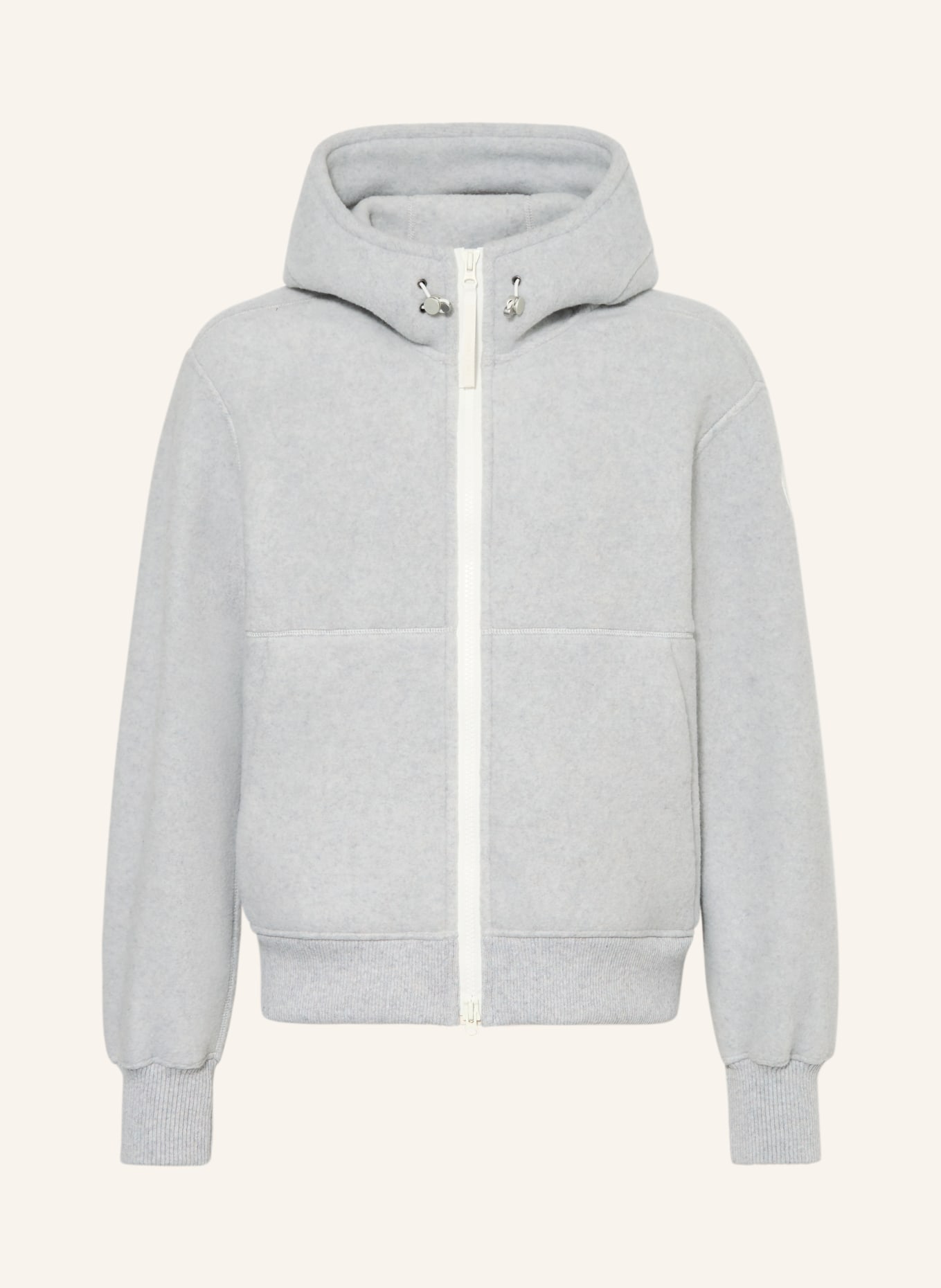 CANADA GOOSE CHILLIWACK fleece jacket: LIGHT GRAY / WHITE