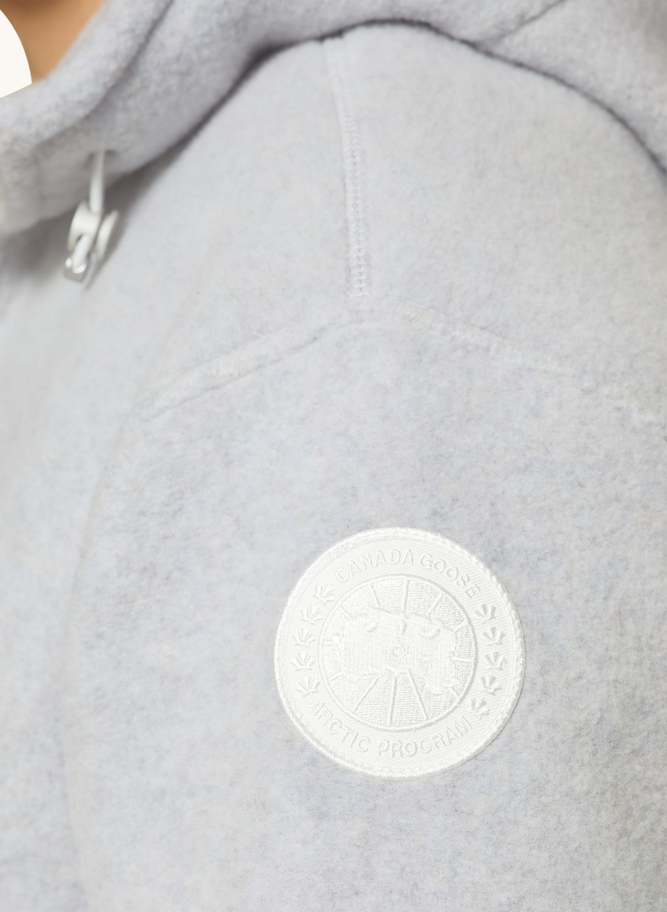 CANADA GOOSE CHILLIWACK fleece jacket: LIGHT GRAY / WHITE
