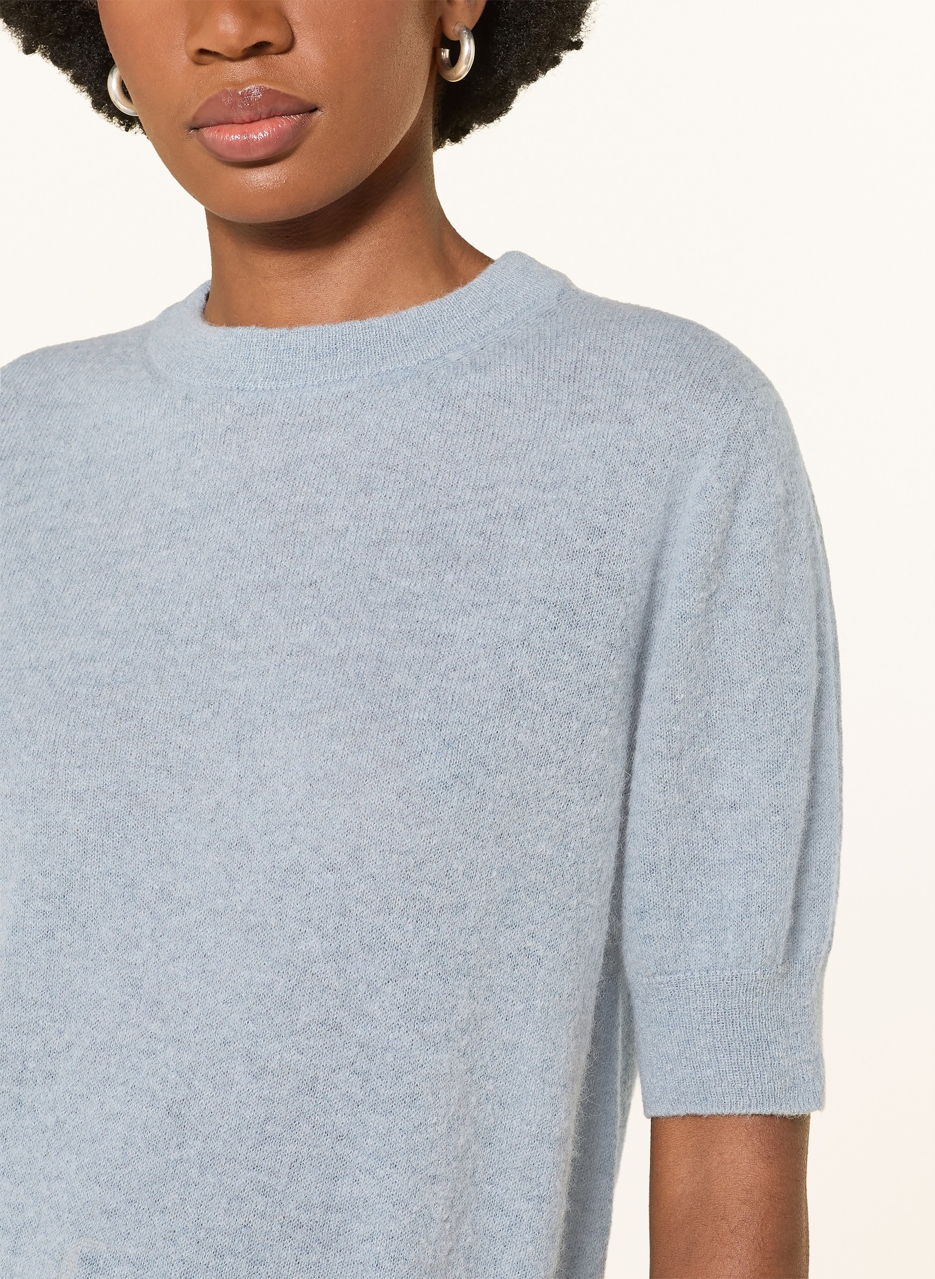 DRYKORN Strickshirt SANIDY mit Alpaka: BLAUGRAU