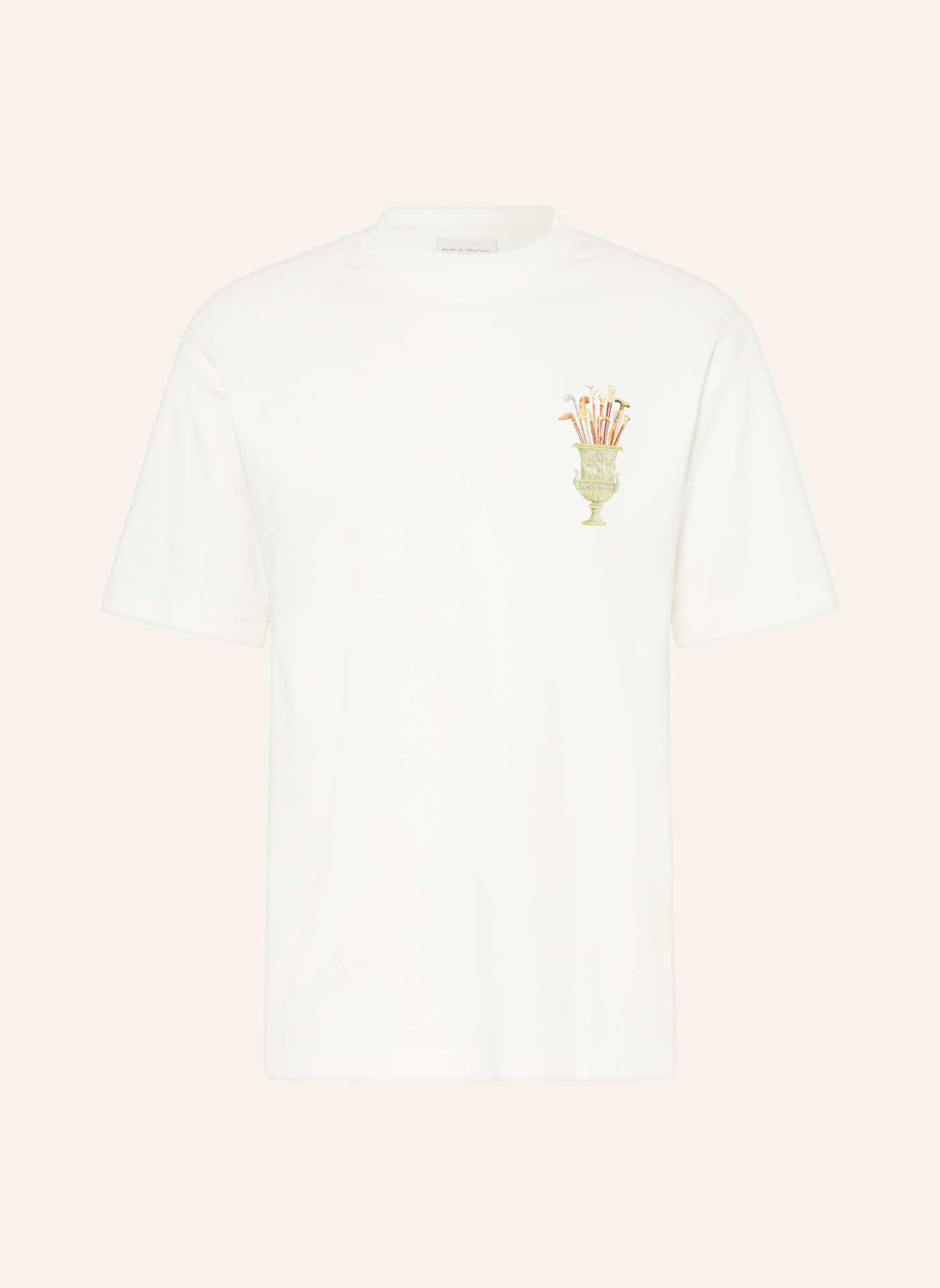 DRÔLE DE MONSIEUR T-Shirt CANNES: CREME / BRAUN / OLIV