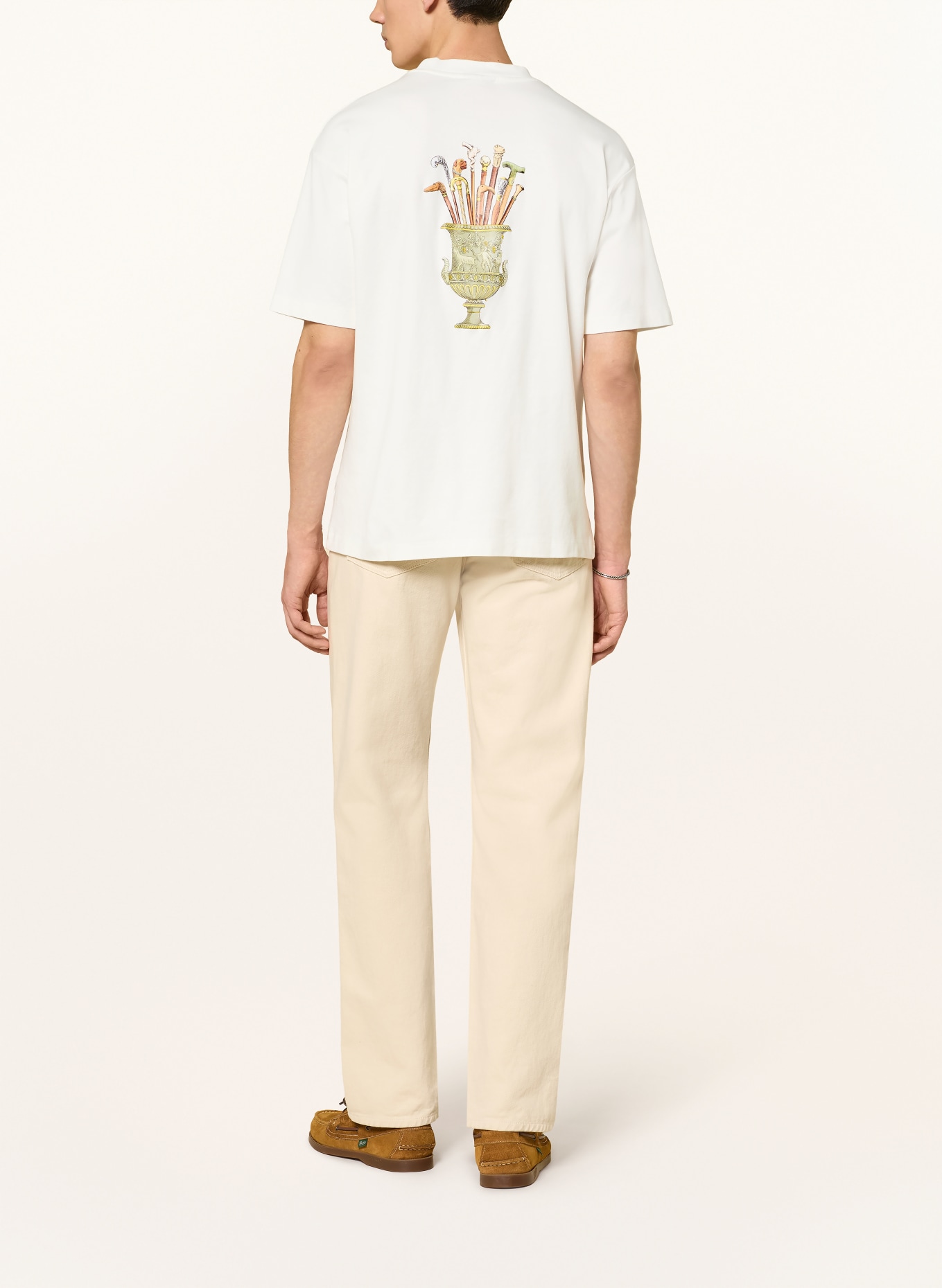 DRÔLE DE MONSIEUR T-Shirt CANNES: CREME / BRAUN / OLIV