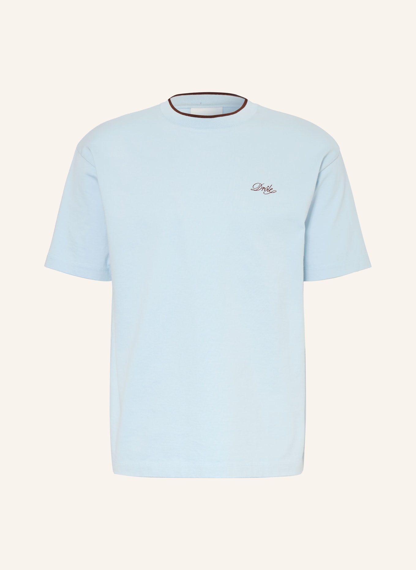 DRÔLE DE MONSIEUR T-Shirt DRÔLE BELISSIMA: HELLBLAU / DUNKELBRAUN